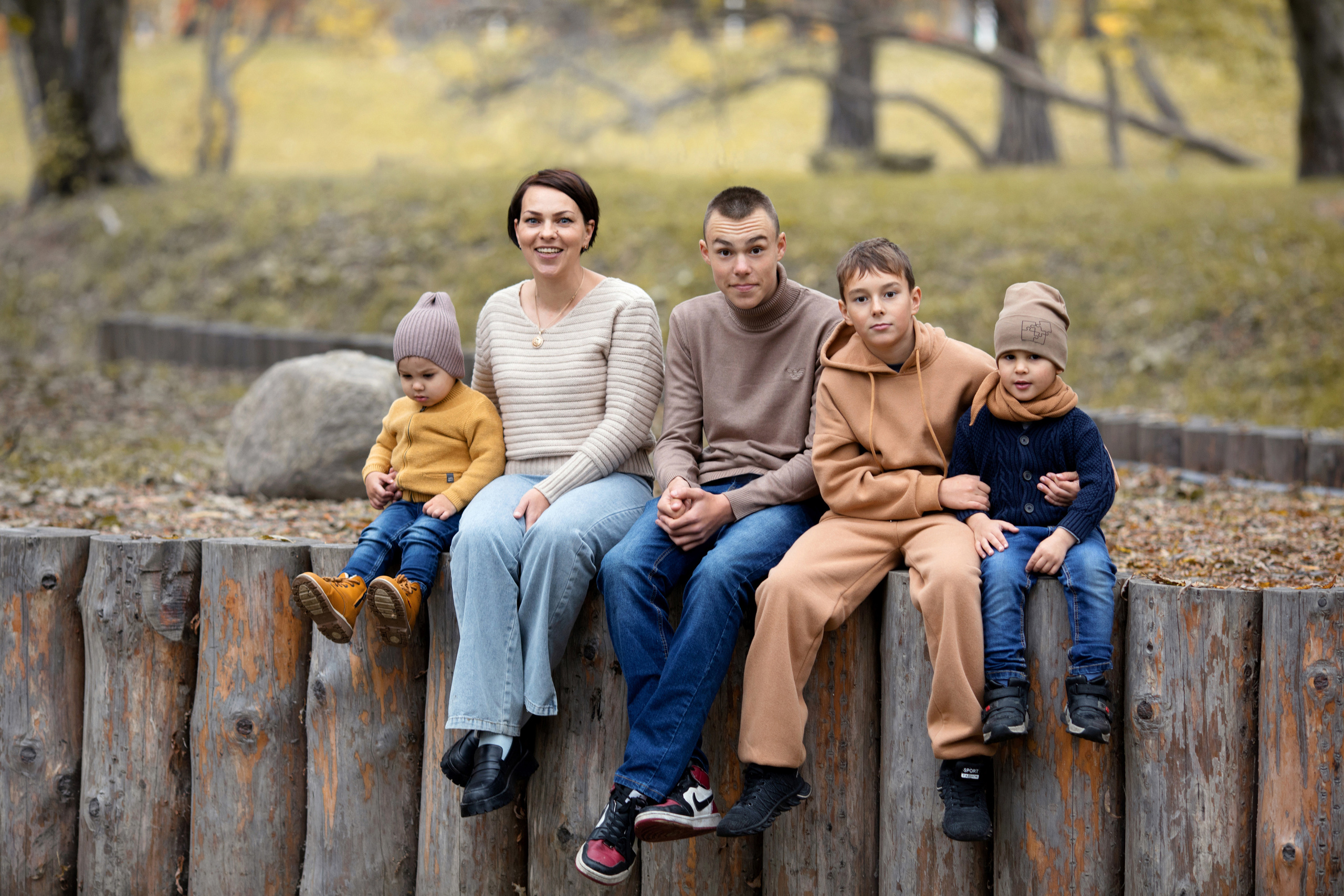 Наталья и сыновья. Осень 2022 г. Школьный и детский фотограф в Южно-Сахалинске Анастасия Лескова