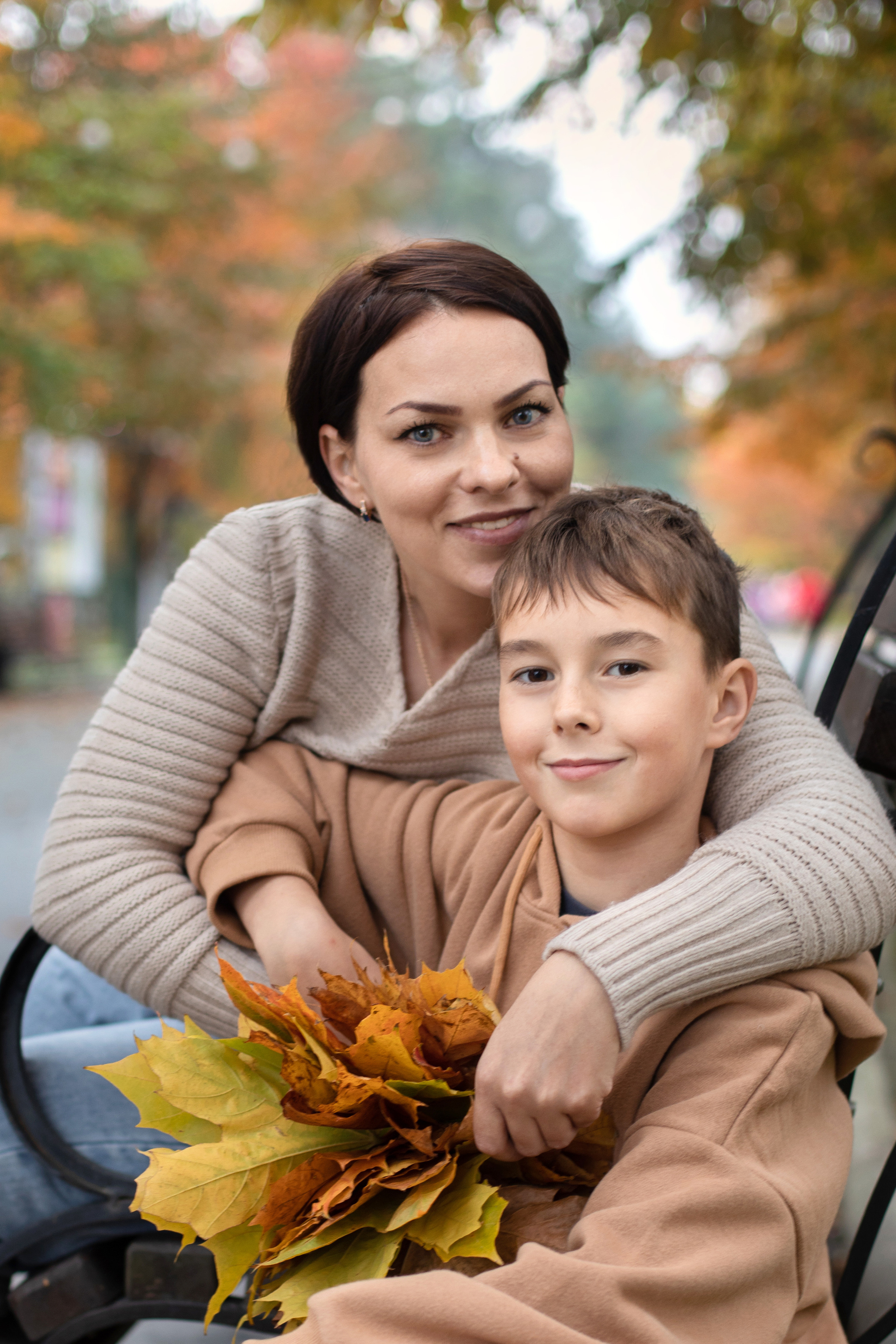 Наталья и сыновья. Осень 2022 г. Школьный и детский фотограф в Южно-Сахалинске Анастасия Лескова