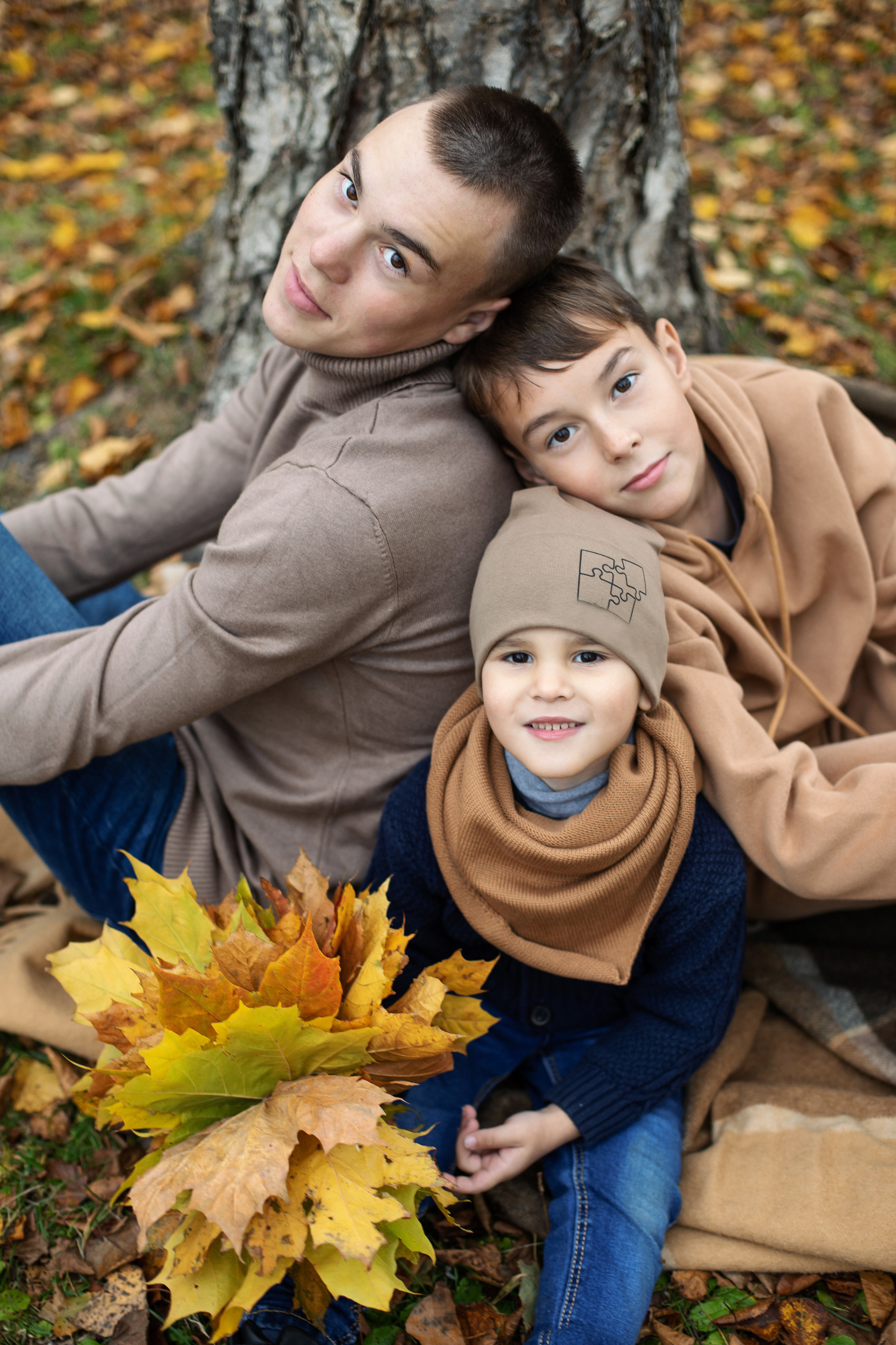 Наталья и сыновья. Осень 2022 г. Школьный и детский фотограф в Южно-Сахалинске Анастасия Лескова