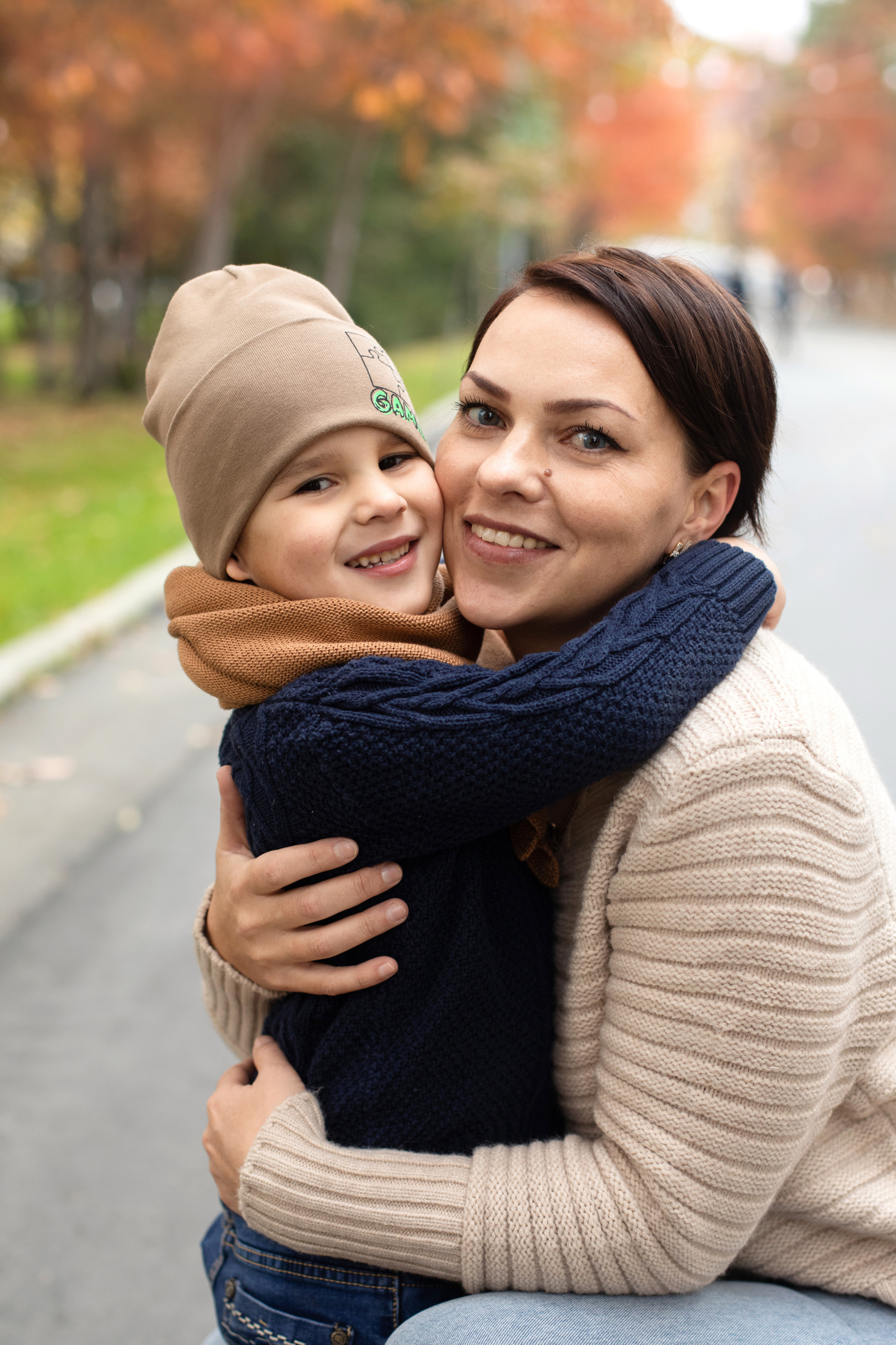 Наталья и сыновья. Осень 2022 г. Школьный и детский фотограф в Южно-Сахалинске Анастасия Лескова