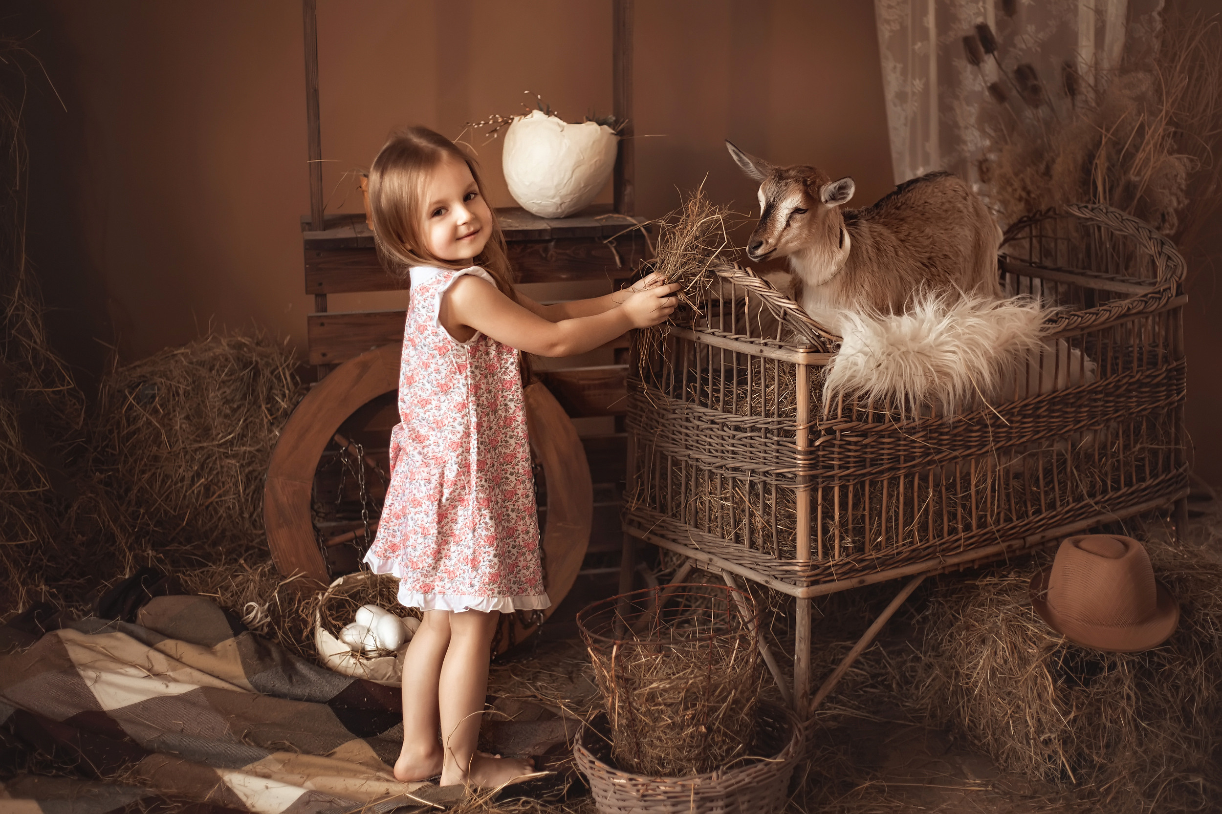 Съемка с козленком. Фотохудожник в Брянске Додонова Ольга