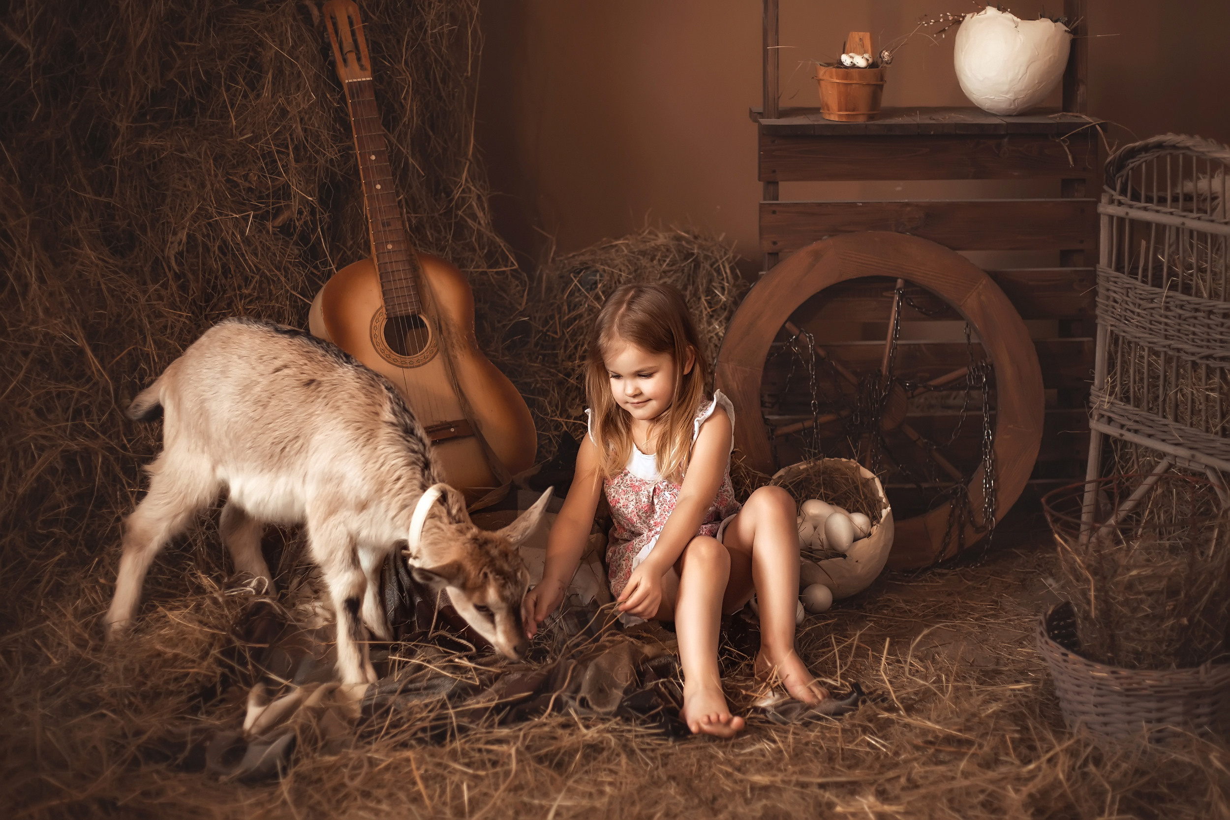 Съемка с козленком. Фотохудожник в Брянске Додонова Ольга