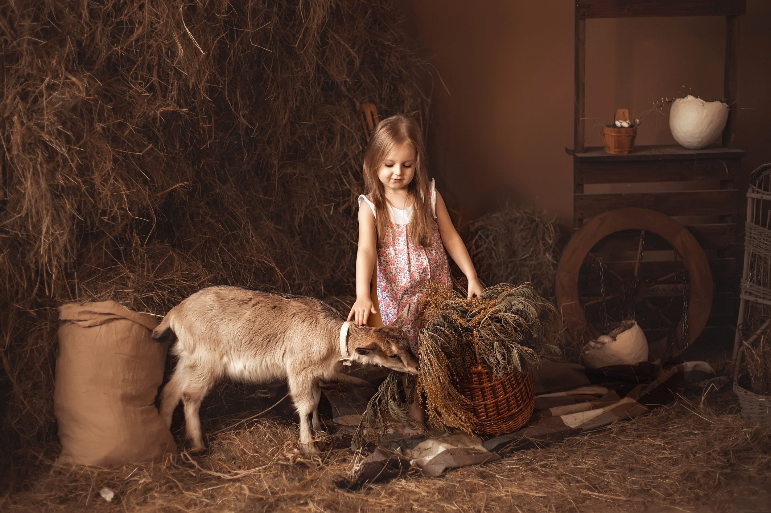 Съемка с козленком. Фотохудожник в Брянске Додонова Ольга