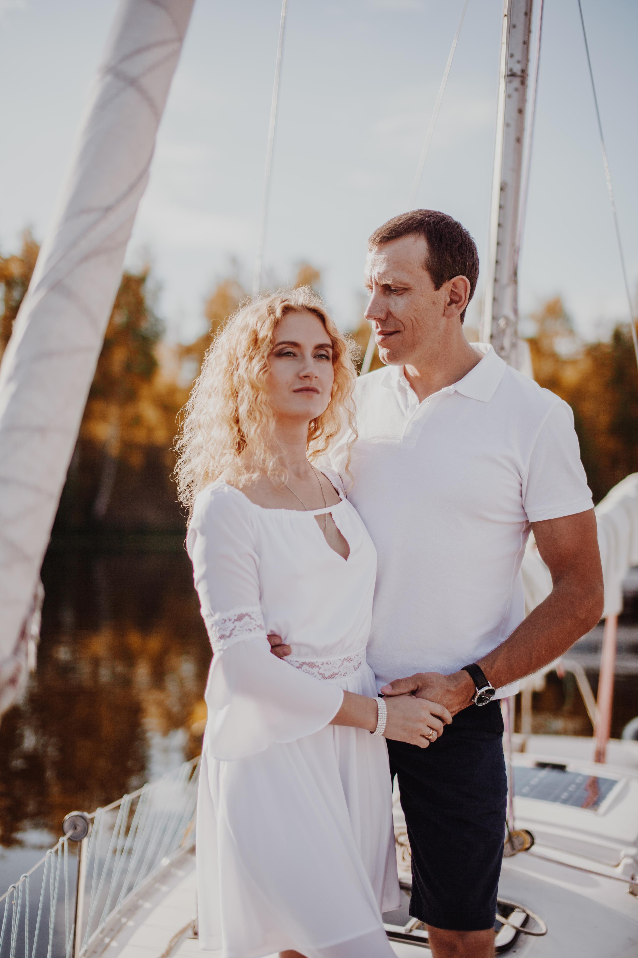 Love story на яхте. Фотограф на крещение и венчание в Нижнем Новгороде.Свадебный Фотограф