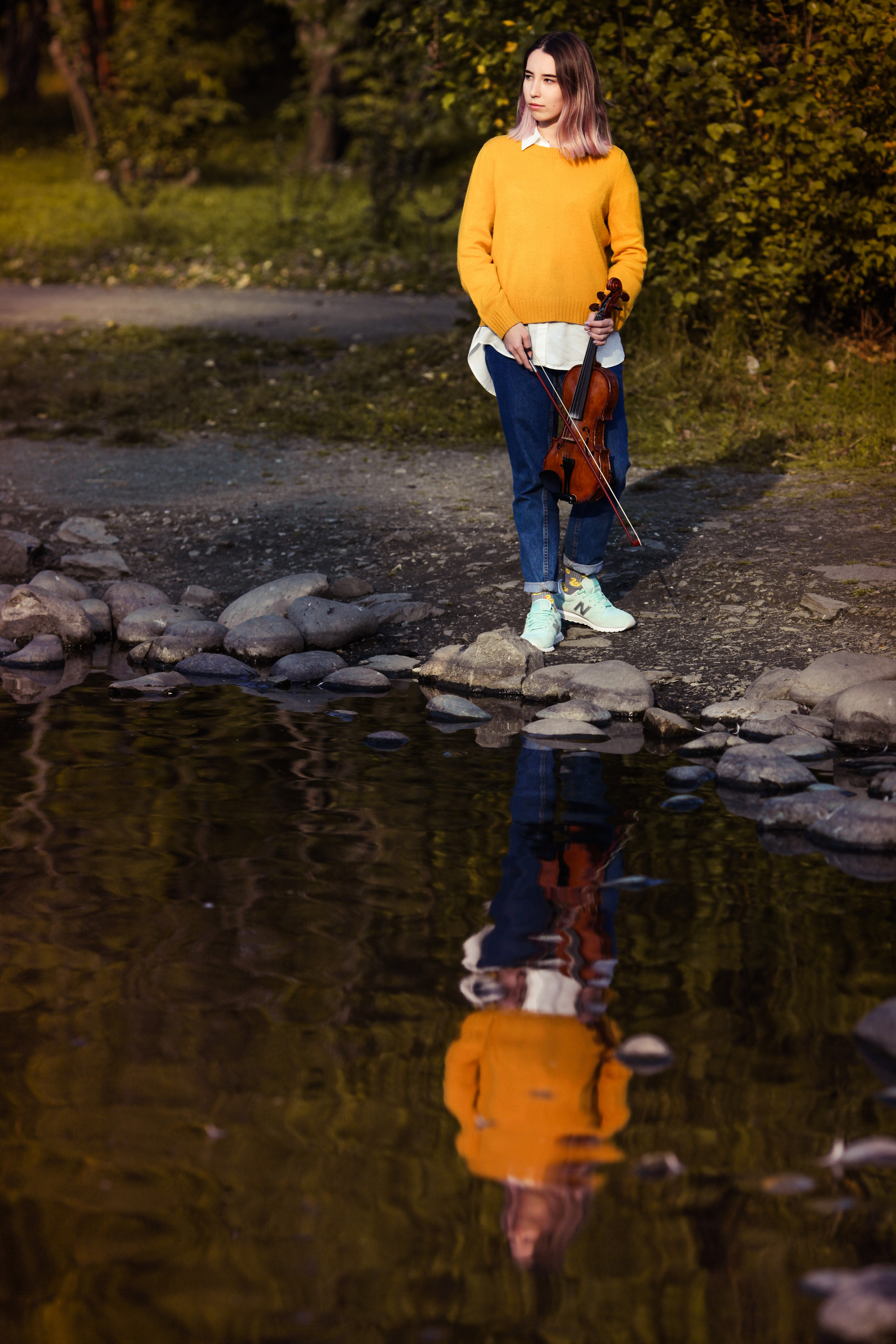 Осенняя фотосерия скрипачки Карины. Семейный и портретный фотограф в Екатеринбурге Анна Лобанова