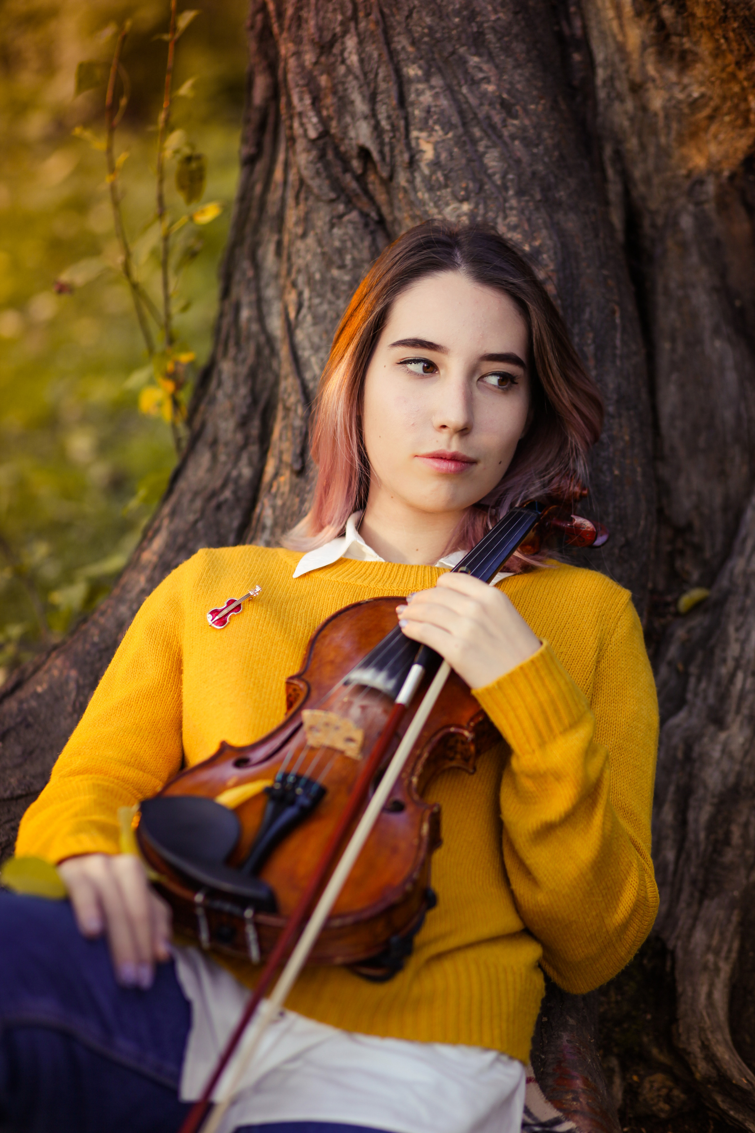 Осенняя фотосерия скрипачки Карины. Семейный и портретный фотограф в Екатеринбурге Анна Лобанова