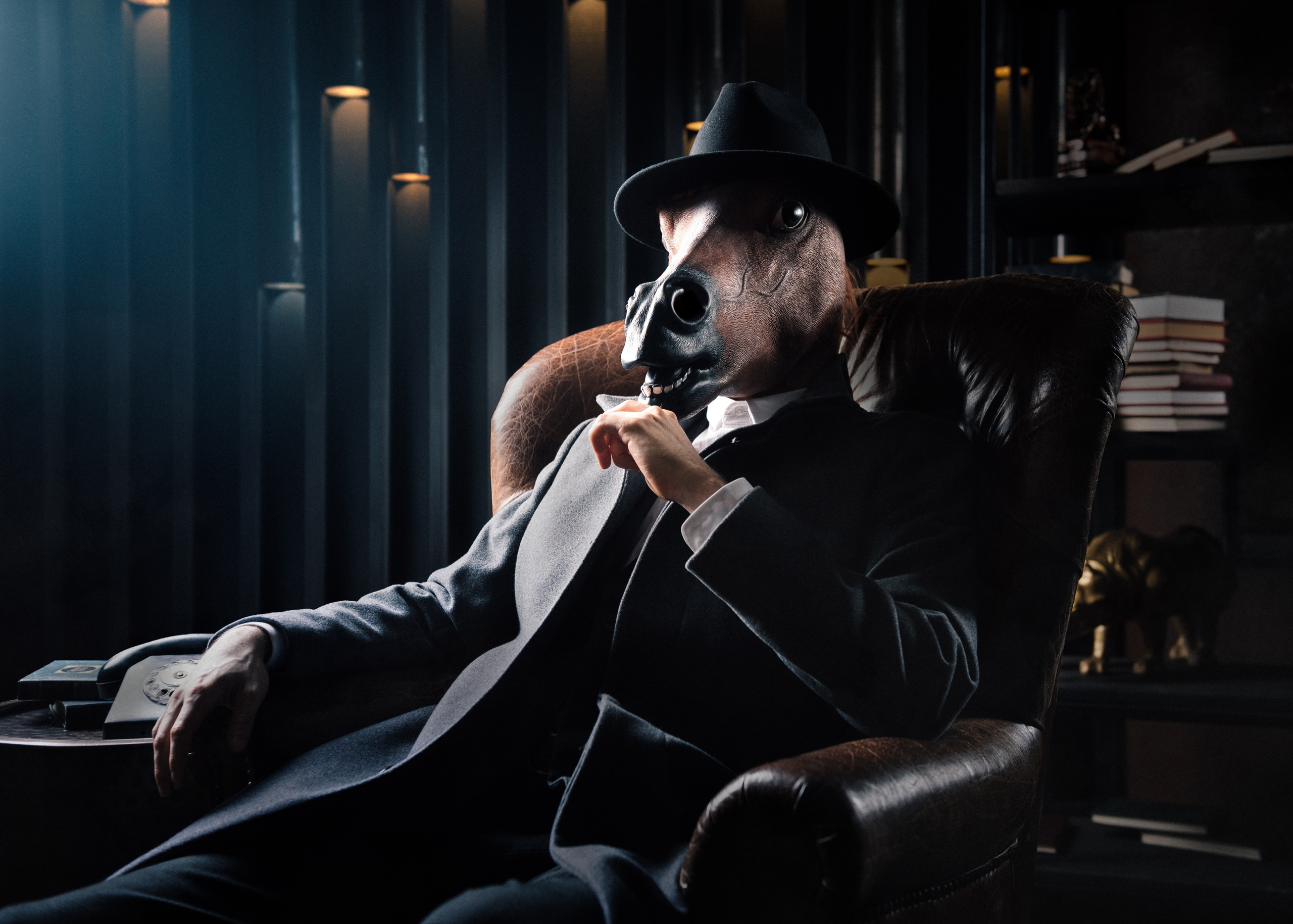 Photos of a man in the image of a Horse. Commercial photographer | Anton Ermakov