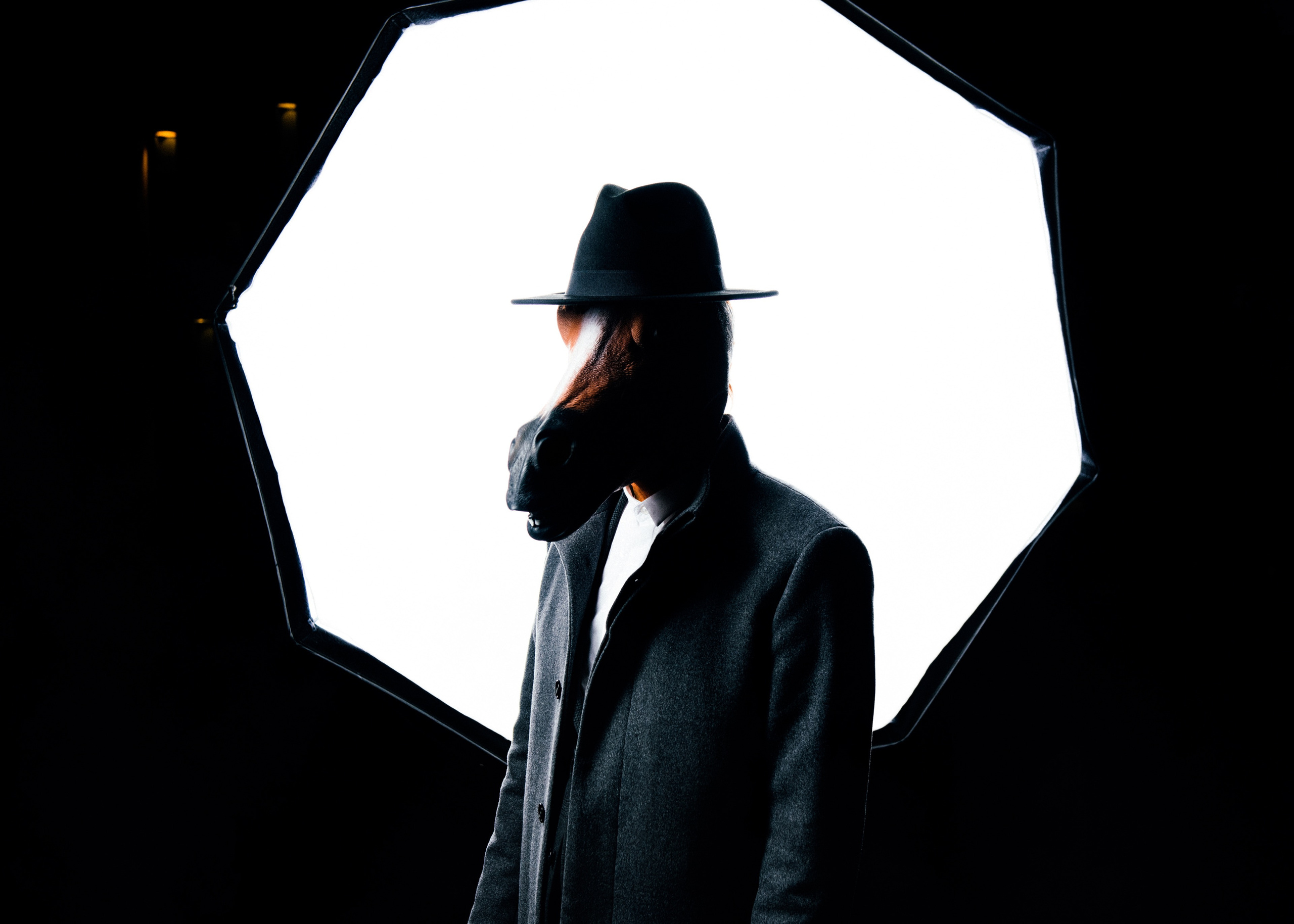 Photos of a man in the image of a Horse. Commercial photographer | Anton Ermakov