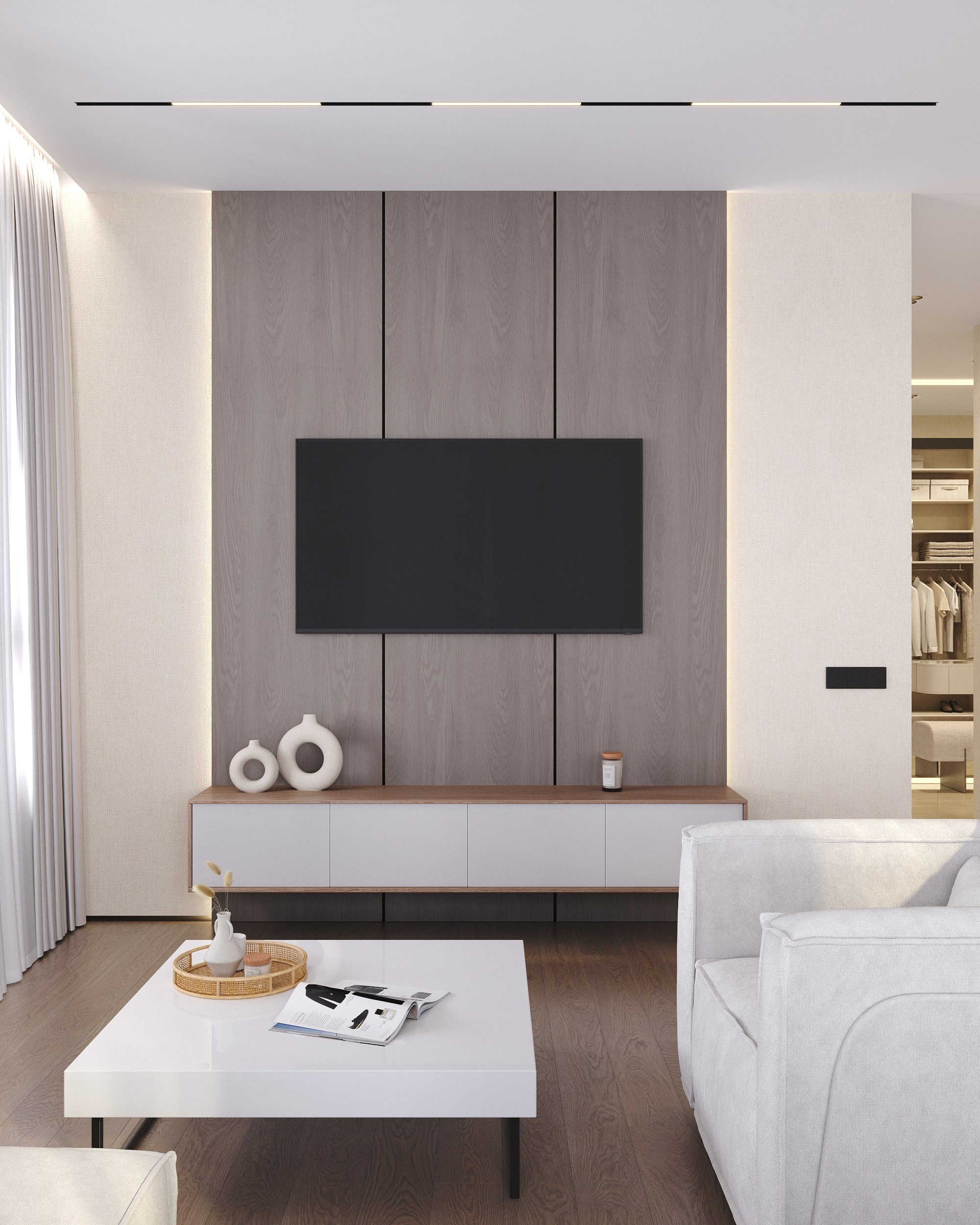 Serenity in Light & Beige. 3D Визуализация