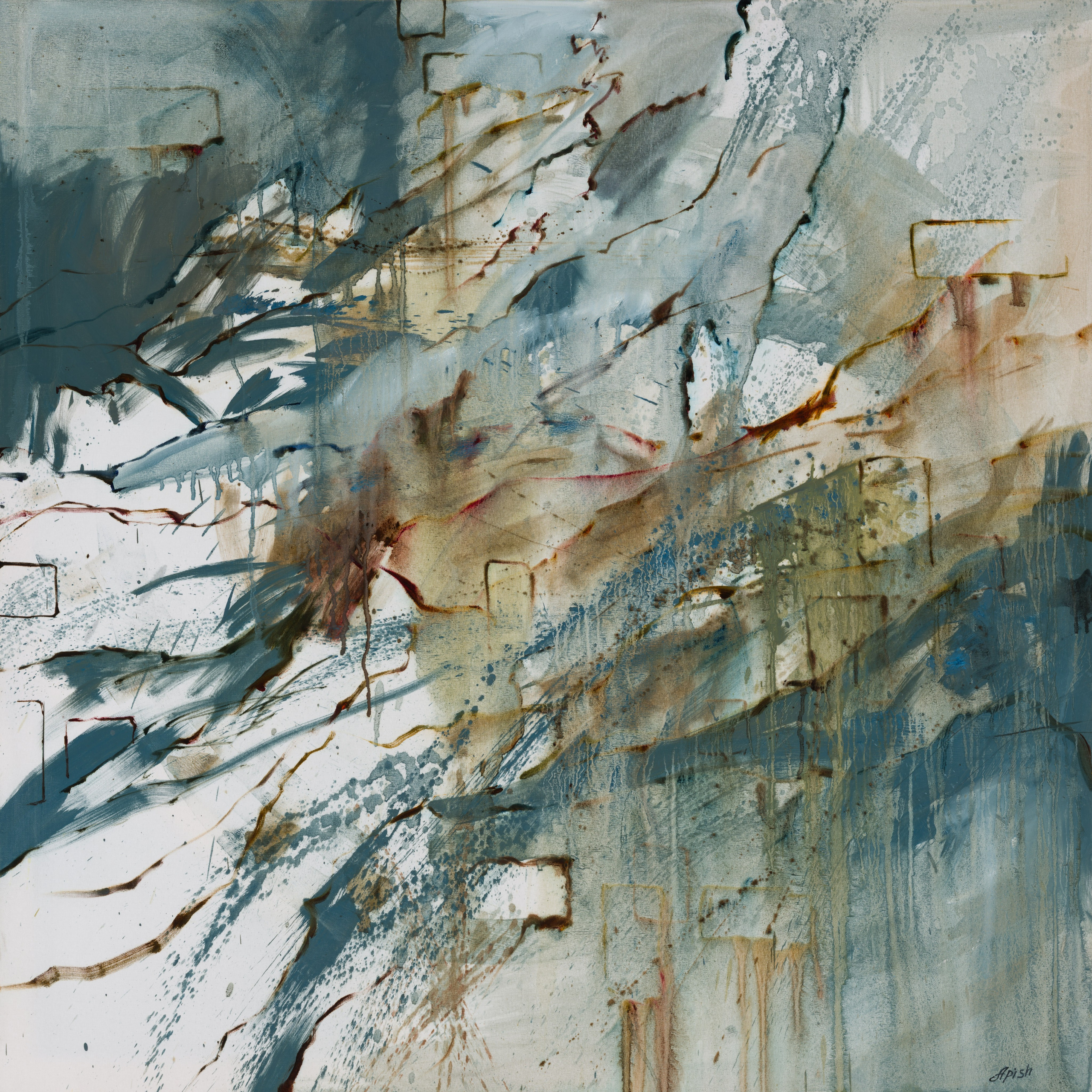 «Эфемерность» - художник Алексей Апиш (холст, масло, 110x110 см, 2025)