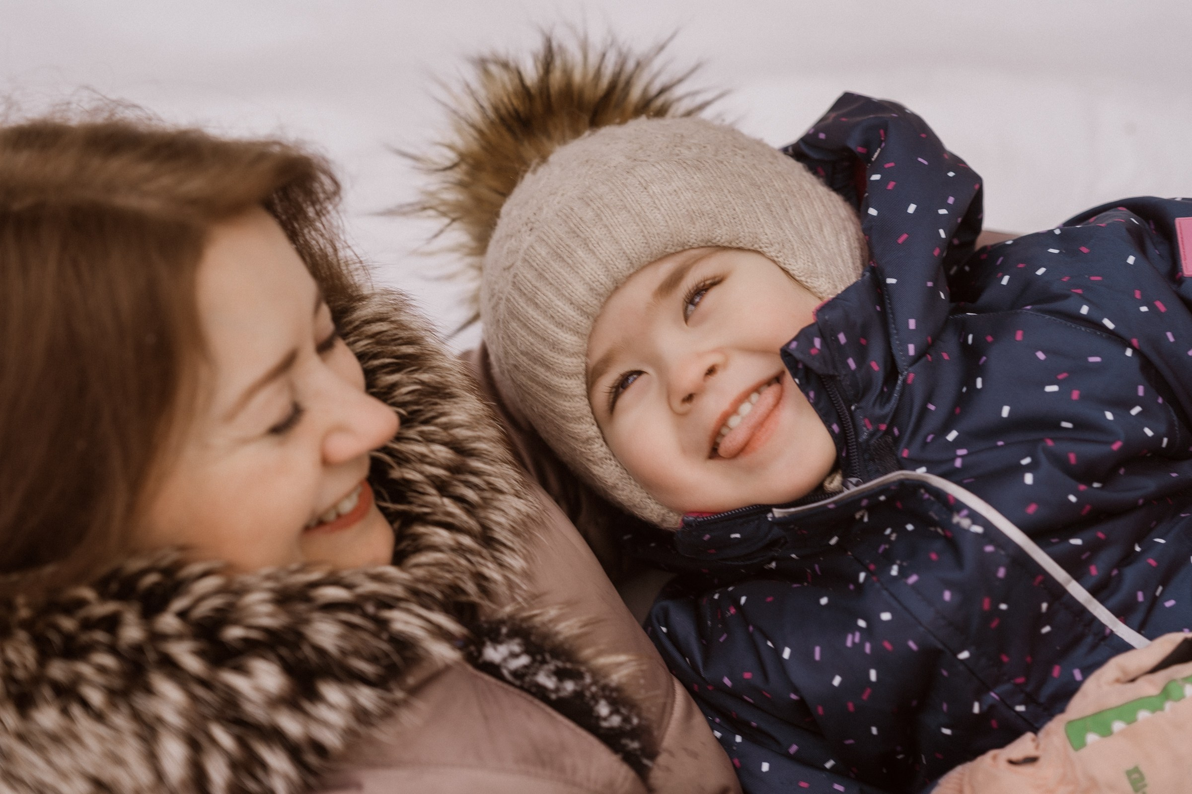 Зимняя фотосессия в лесу. Феодосия с крестной мамой Ольгой. Семейный и детский фотограф в Сергиев Посаде, Хотьково Якимчук Любовь