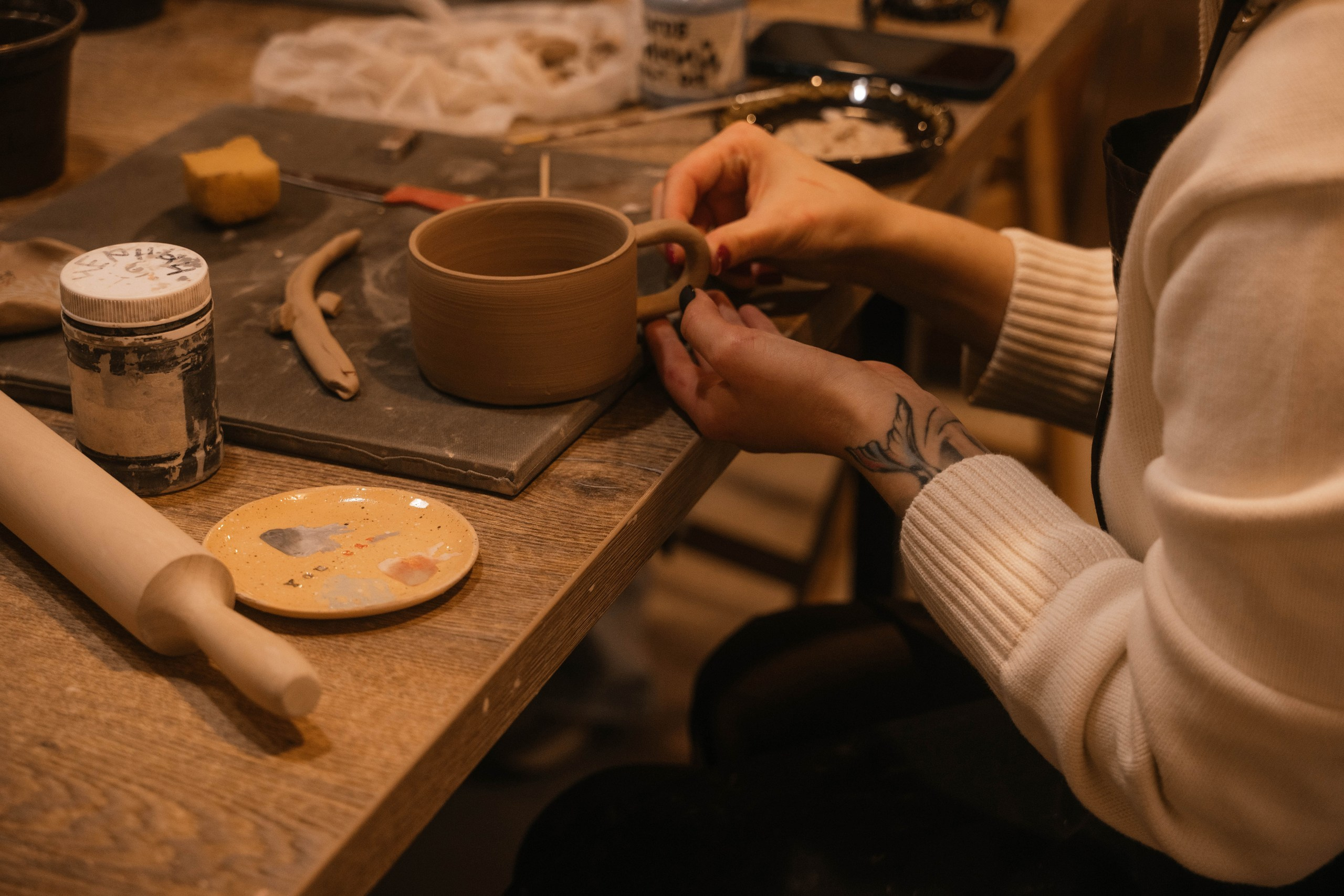 День рождения в гончарной мастерской. Свадебный, семейный фотограф в Рязани Лена Брант
