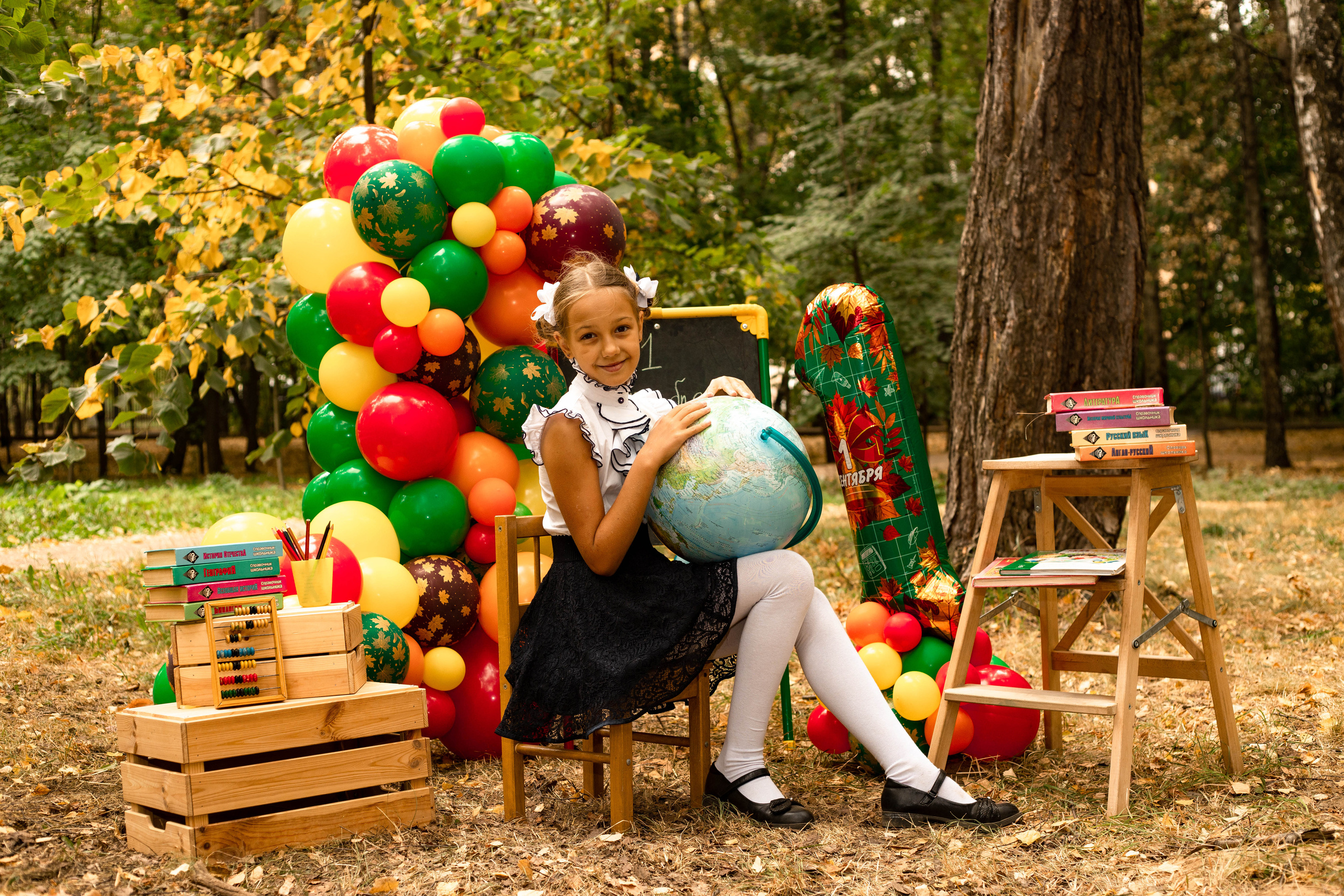 Школьная фотосессия по случаю 1 сентября. Фотограф в Железнодорожном и Балашихе