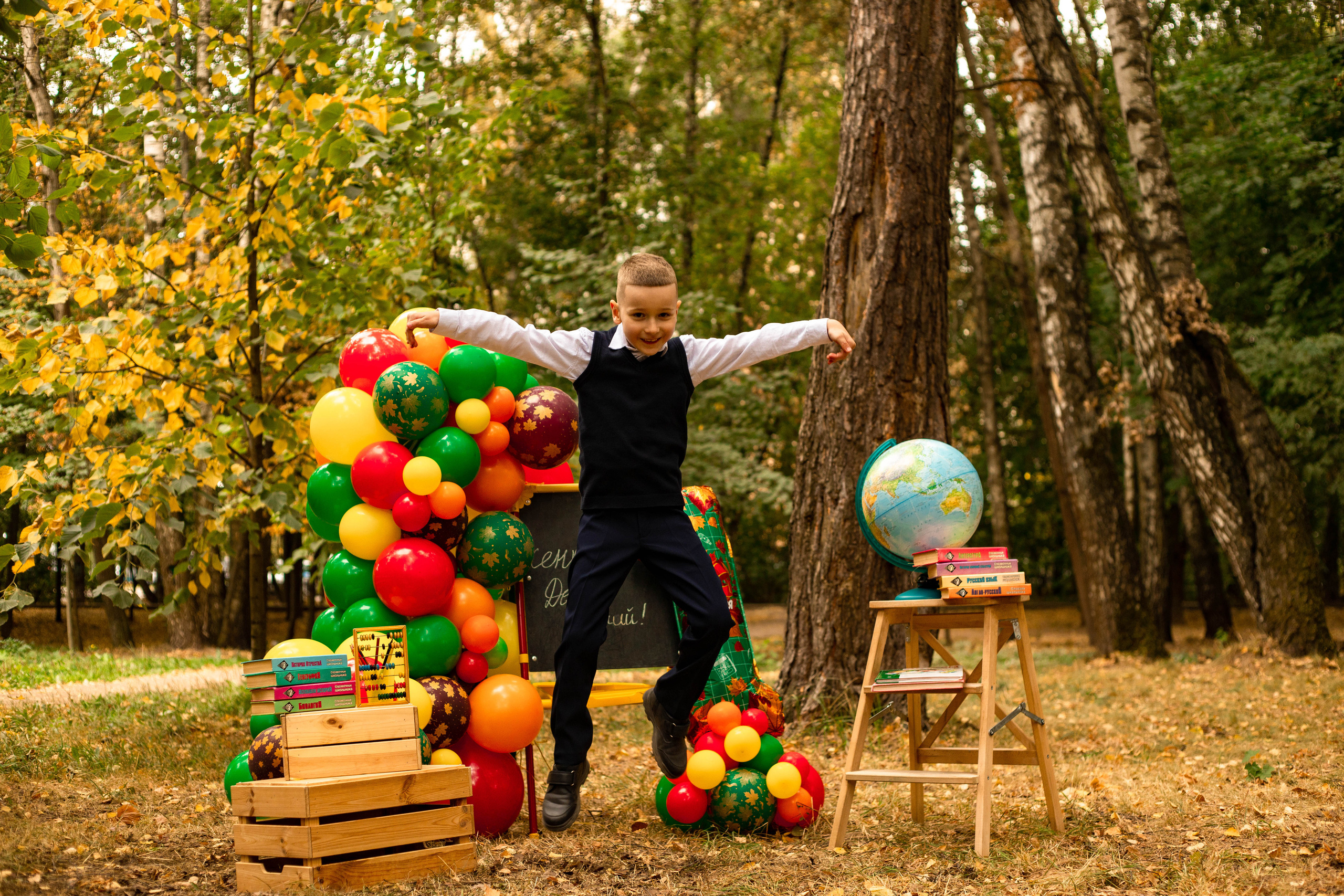 Школьная фотосессия по случаю 1 сентября. Фотограф в Железнодорожном и Балашихе