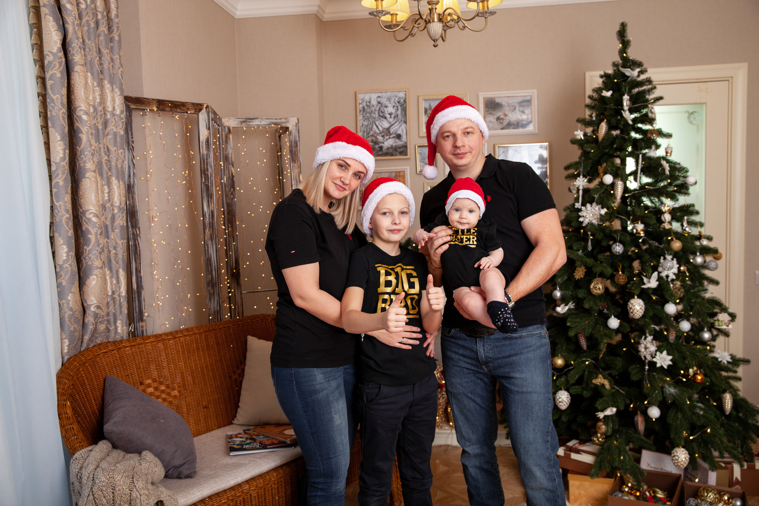 новогодний фэмили лук