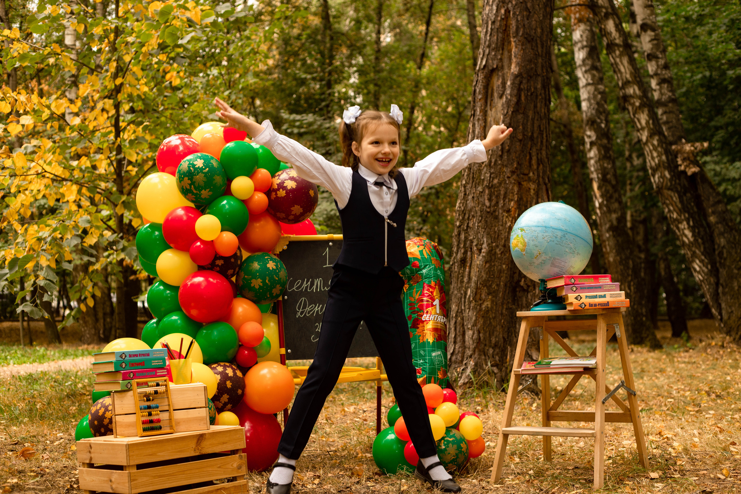 Школьная фотосессия по случаю 1 сентября. Фотограф в Железнодорожном и Балашихе