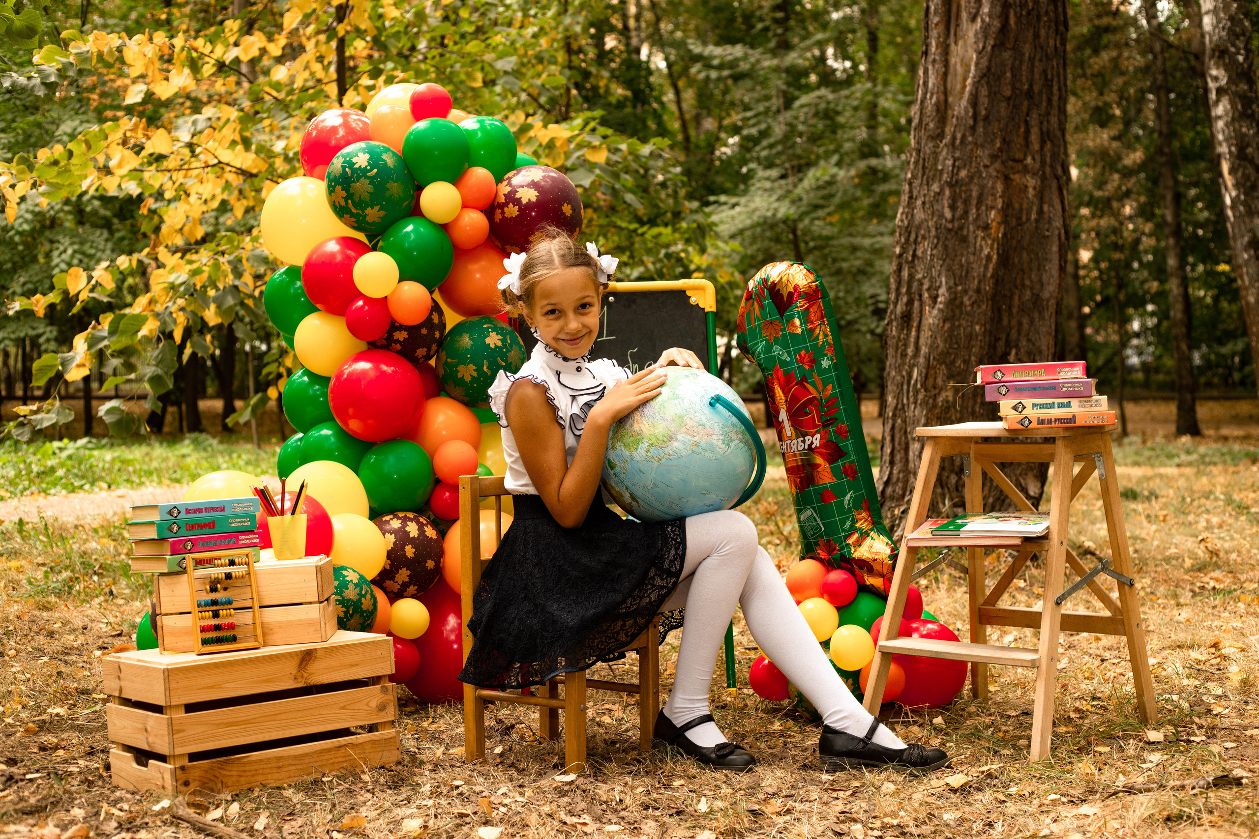 Школьная фотосессия по случаю 1 сентября. Фотограф в Железнодорожном и Балашихе