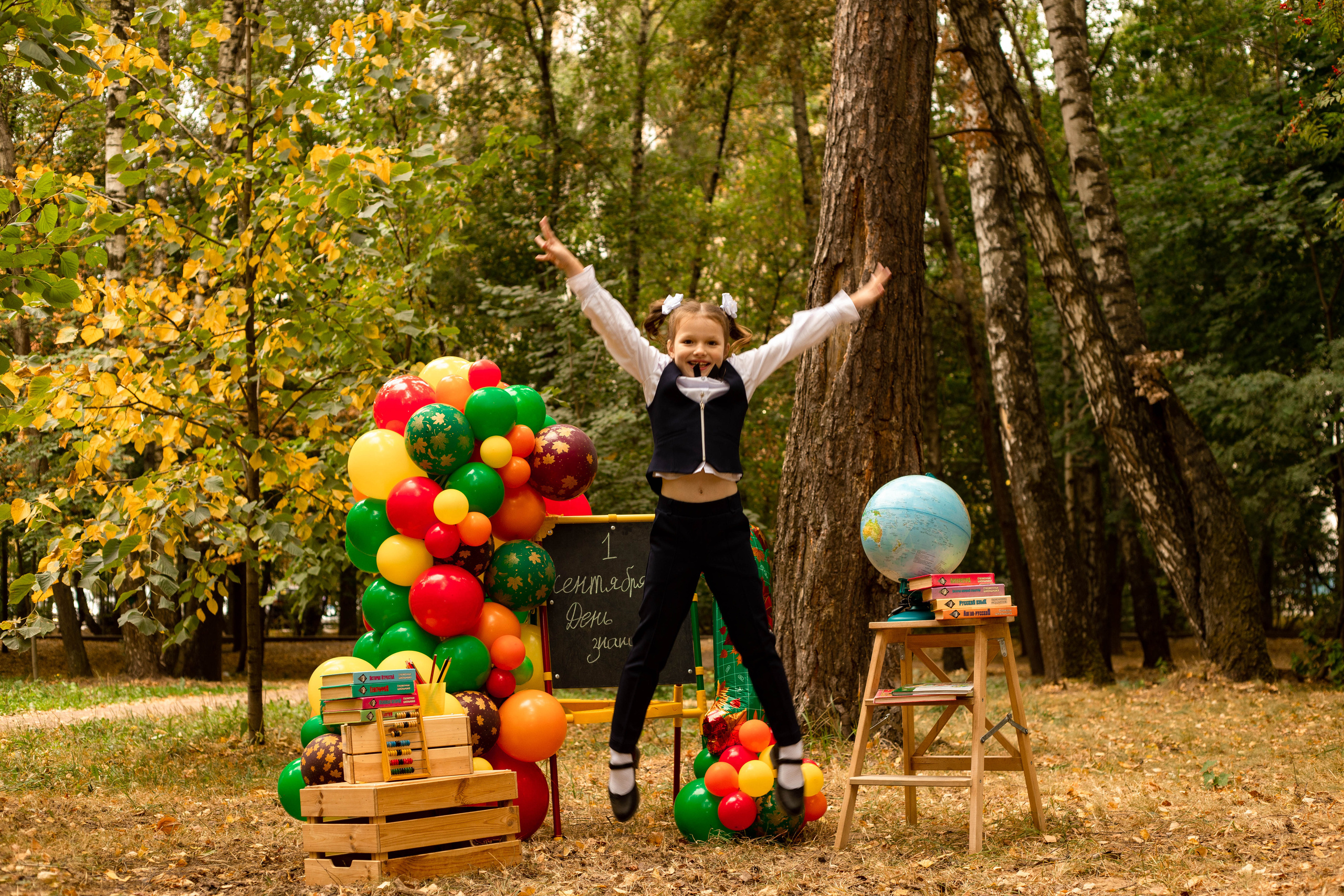 Школьная фотосессия по случаю 1 сентября. Фотограф в Железнодорожном и Балашихе