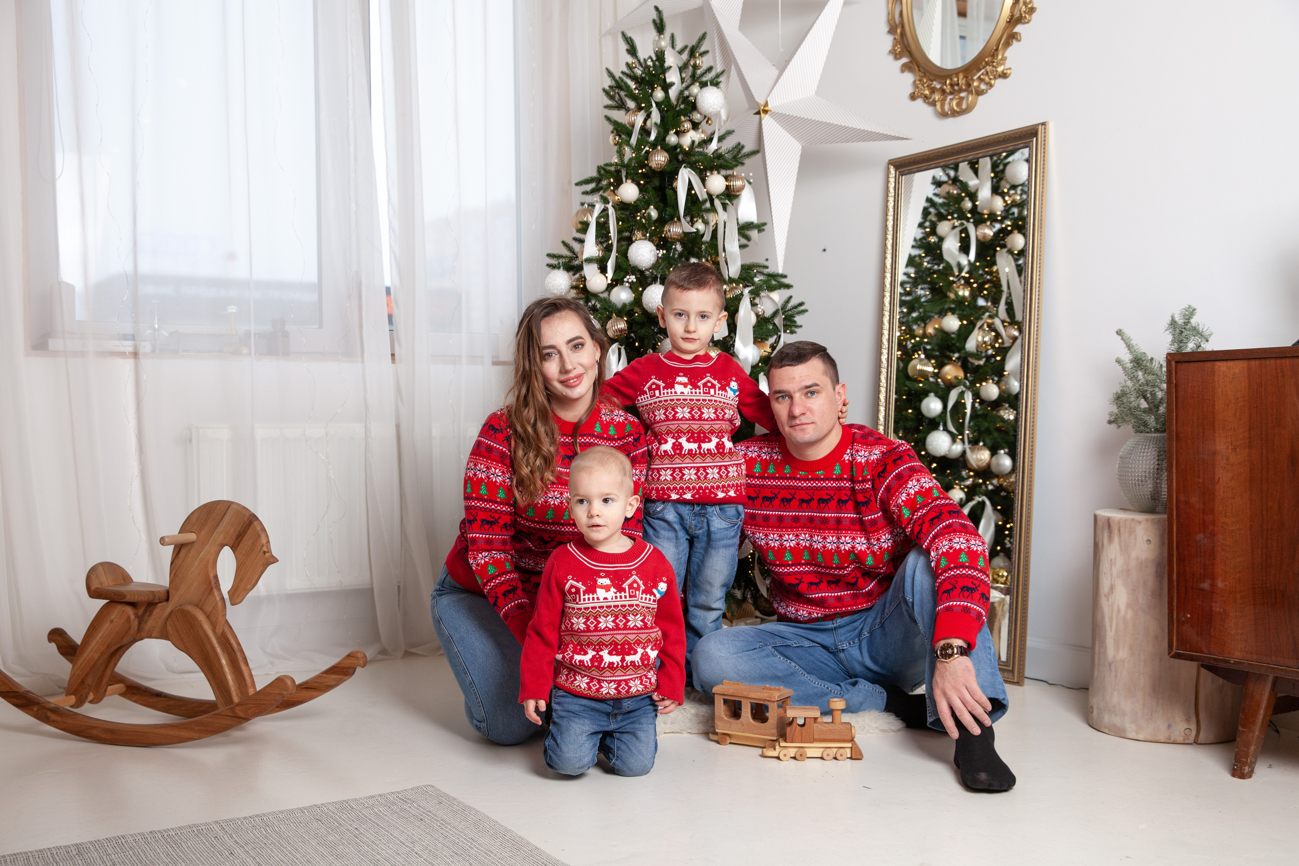 семейный фэмили лук на новый год