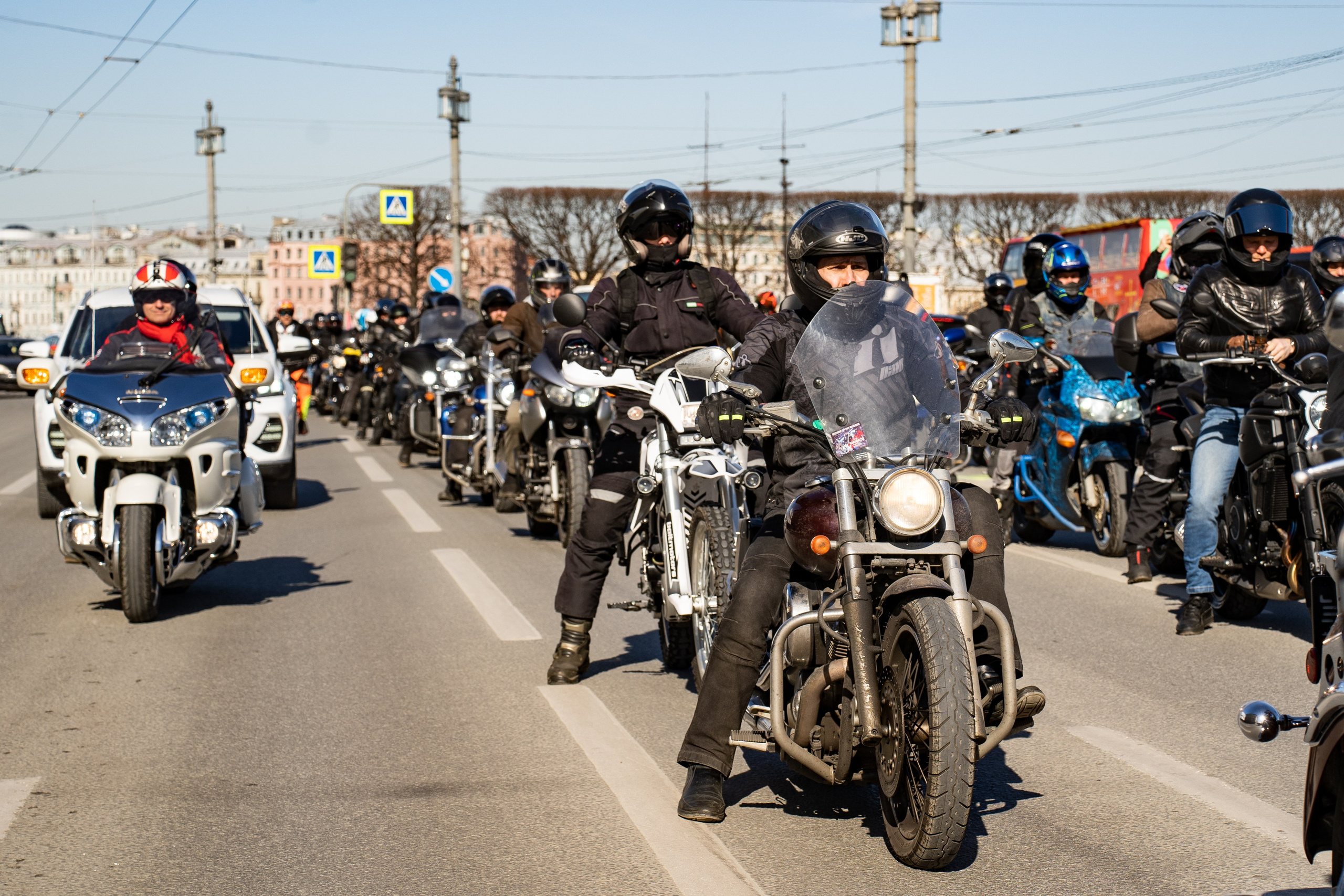 Весенний прохват мотоклуба Normans Riders MC. Концертный и репортажный фотограф в Санкт-Петербурге Слава Пахомов