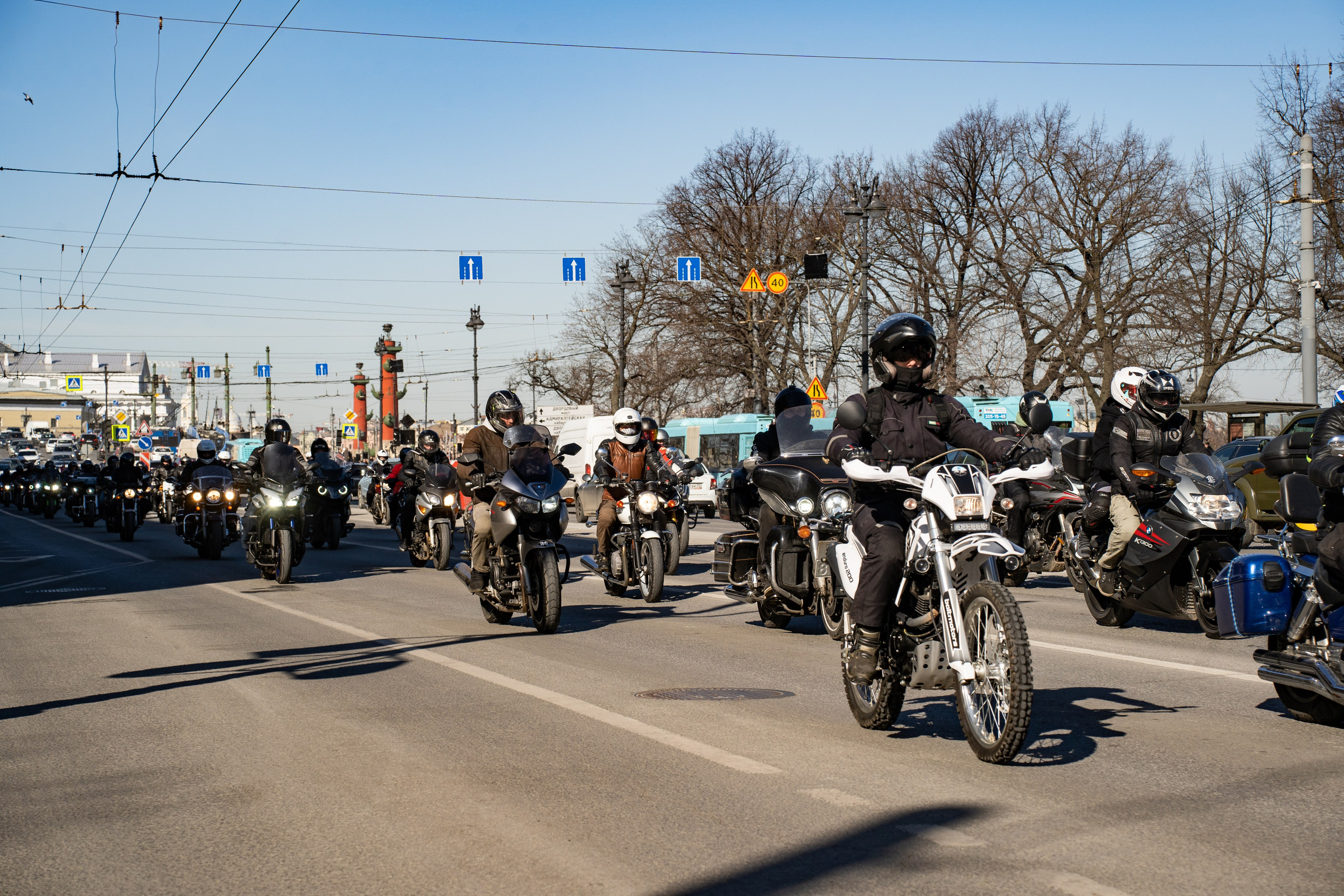 Весенний прохват мотоклуба Normans Riders MC. Концертный и репортажный фотограф в Санкт-Петербурге Слава Пахомов
