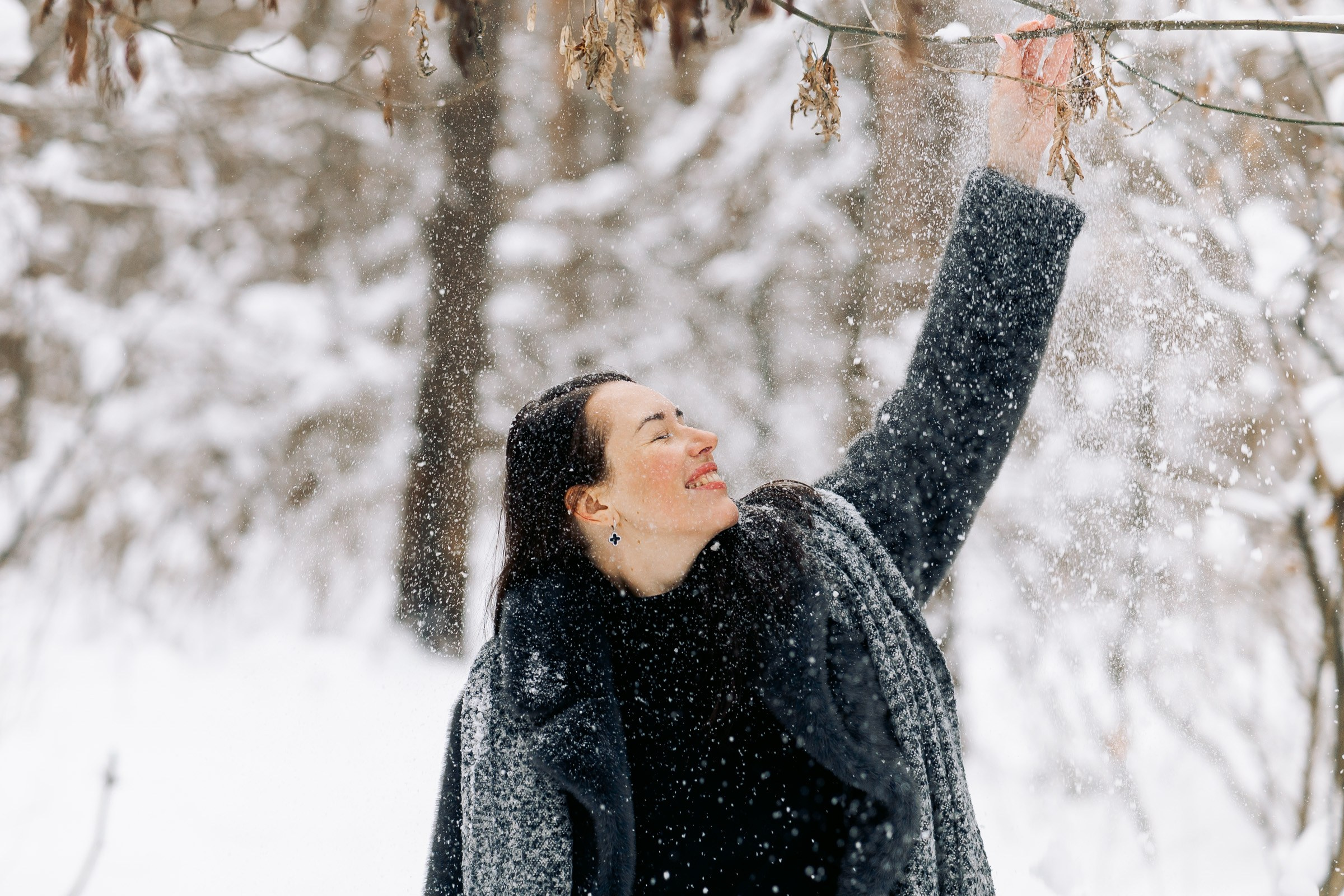 В зимнем лесу. Семейный Фотограф в Москве Евгения Симоненко