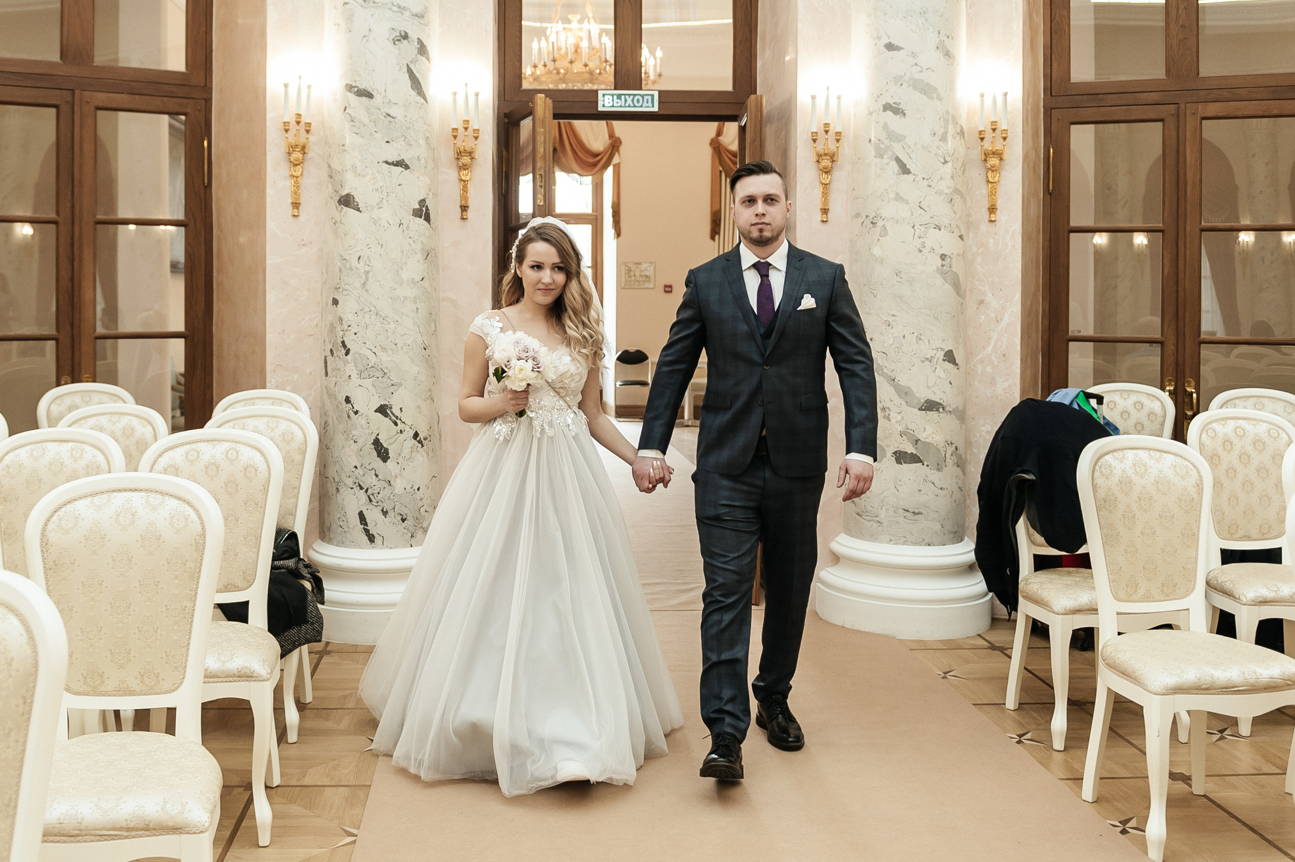 Регистрация брака и свадебная фотосессия в музее-заповеднике Остафьево. Свадебный фотограф Москва — Сергей и Татьяна