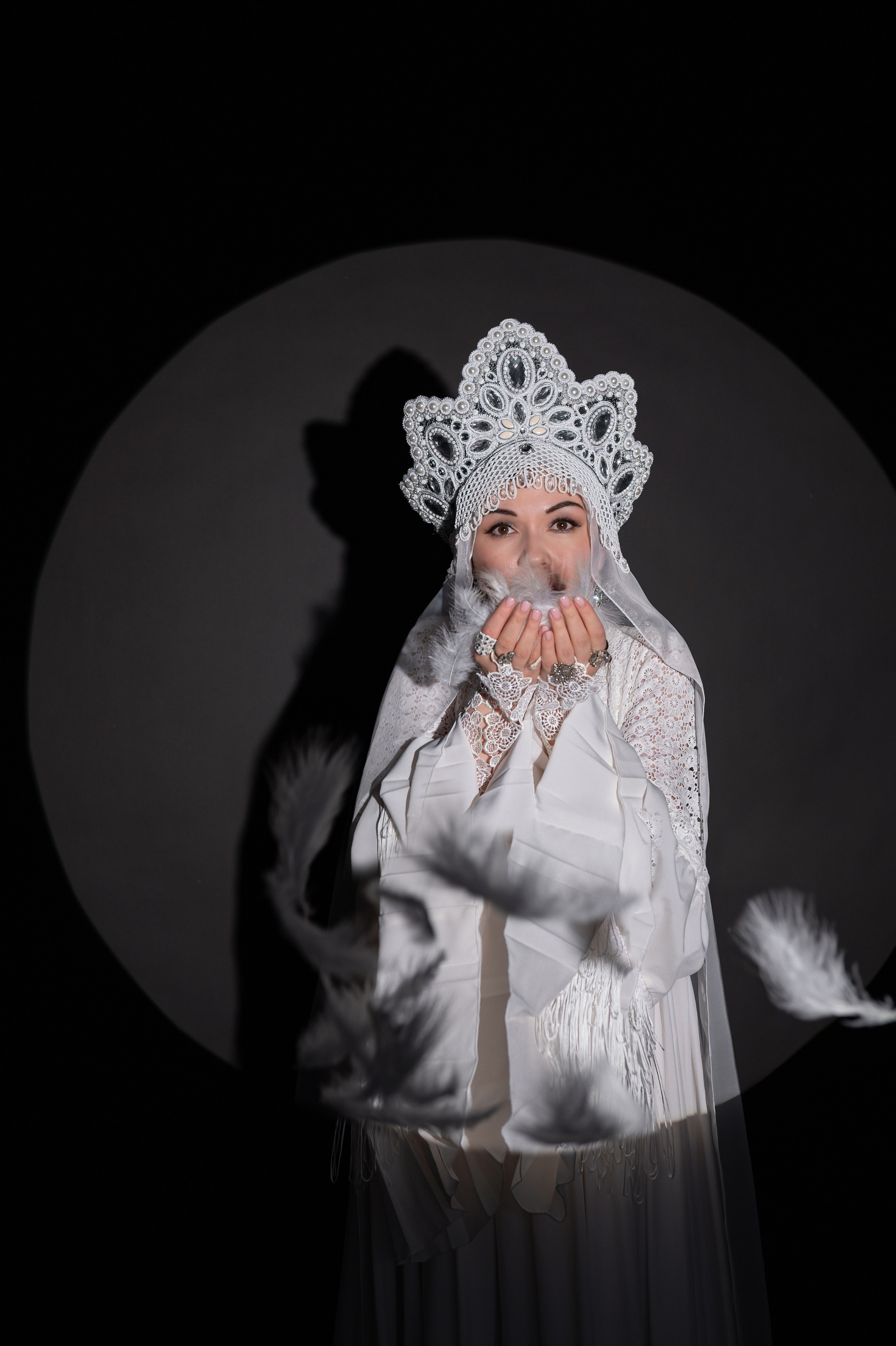 Фотосессия в русском стиле. Царевна-лебедь. 