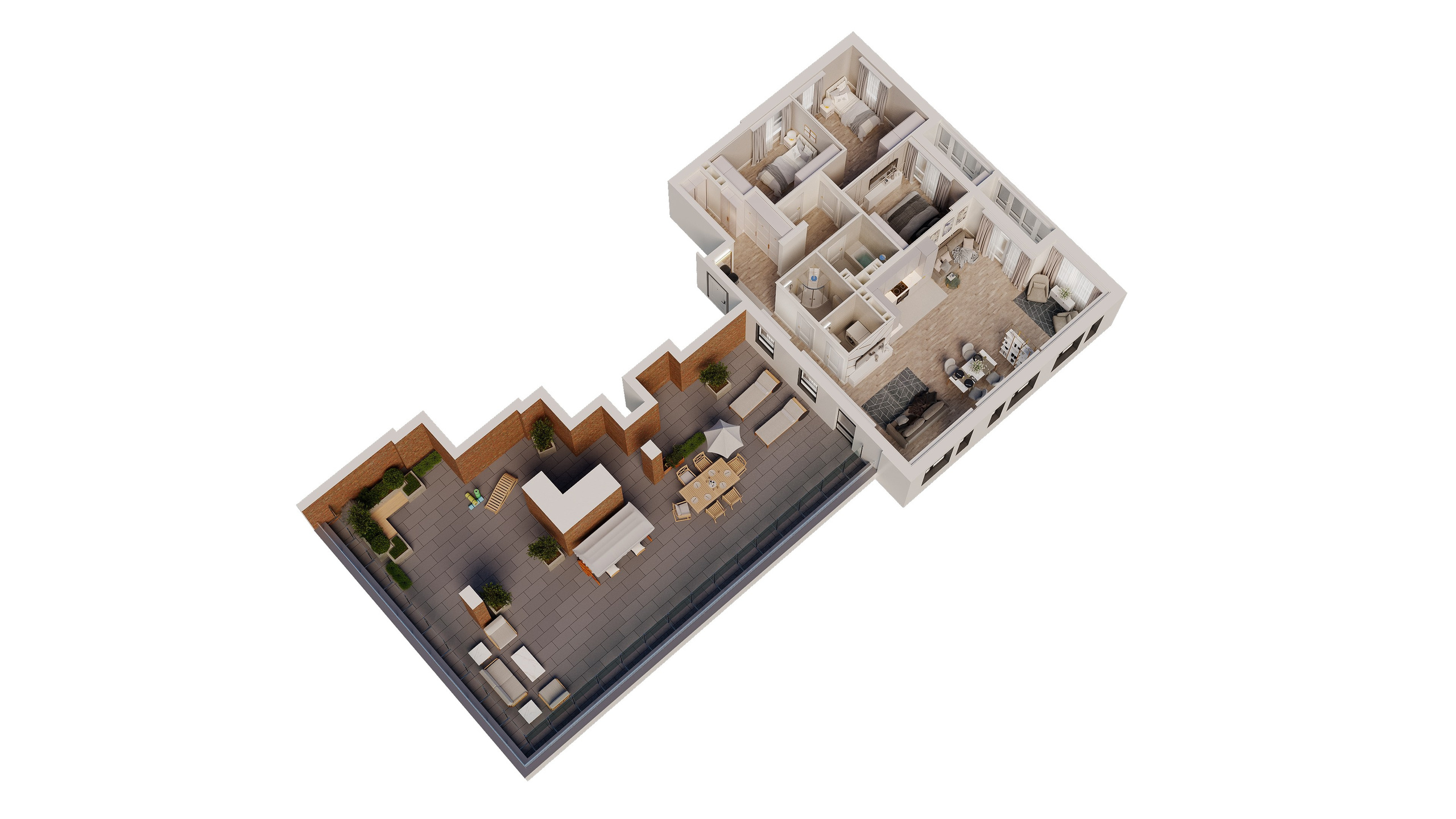 3D планировки. 3D визуализация интерьера и архитектурной среды