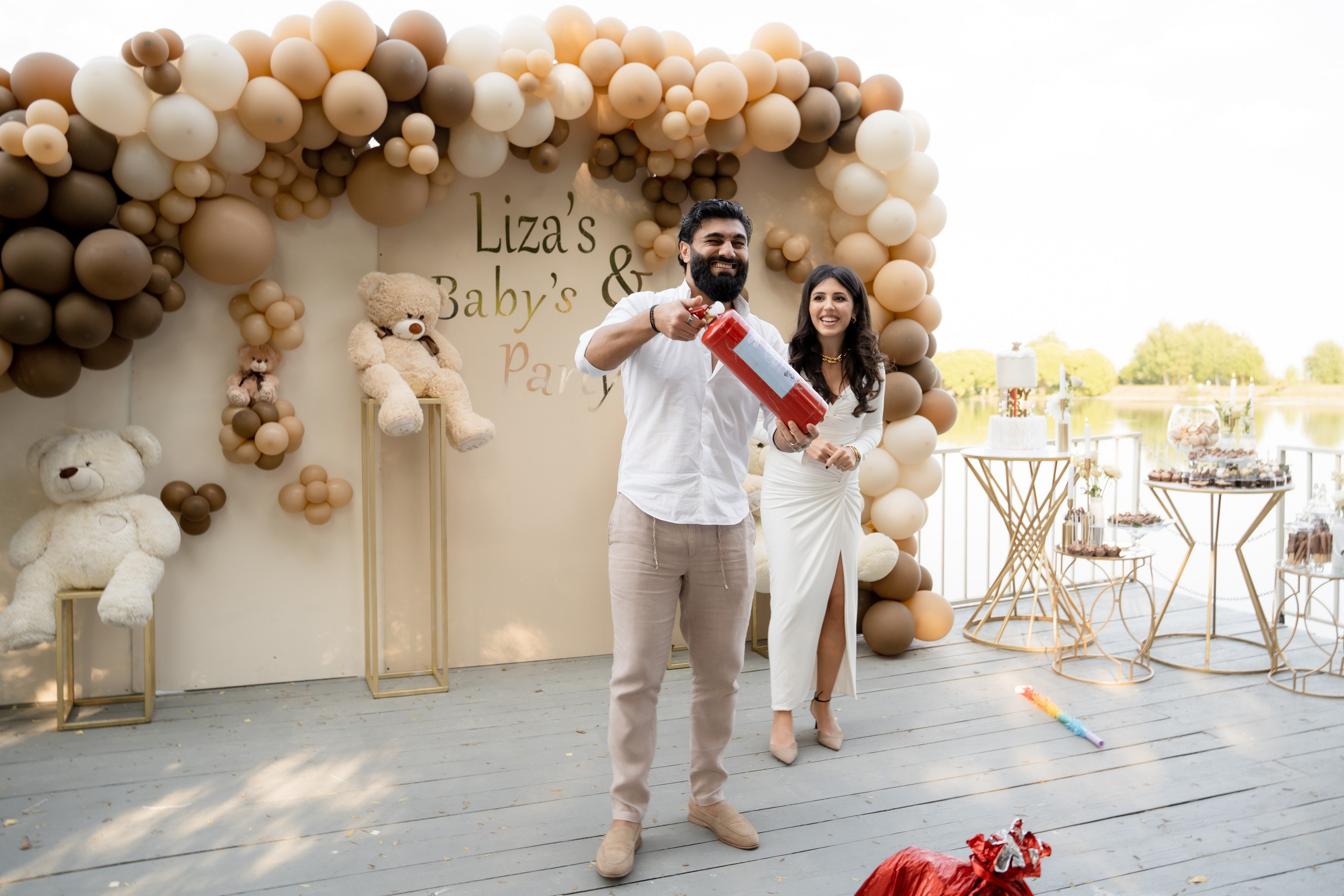 Семейная фотосессия гендер пати день рождения. Портретный и свадебный фотограф Алла Карени Москва