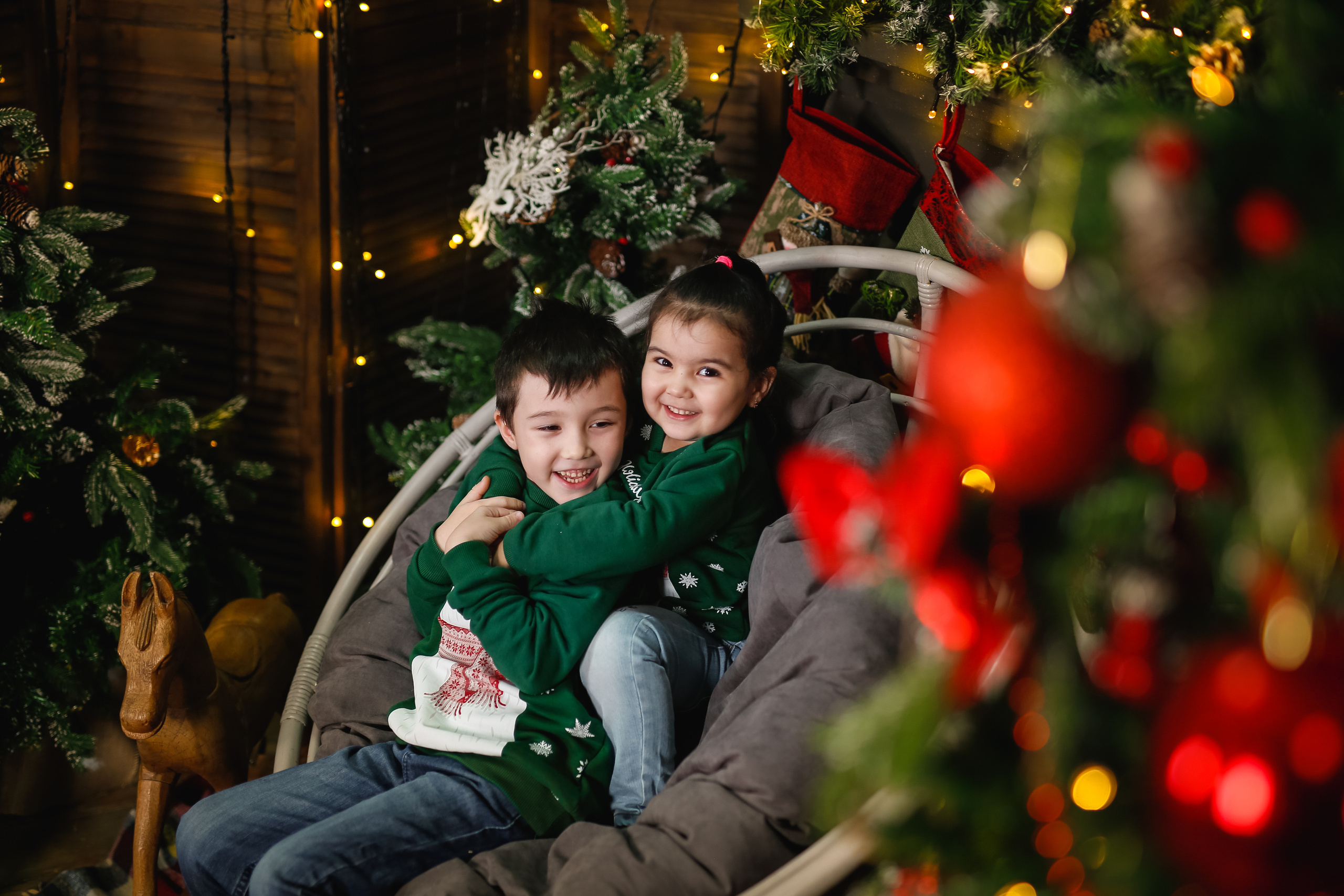 Новогодняя фотосессия в студии. Семейный фотограф Алёна Шаталова