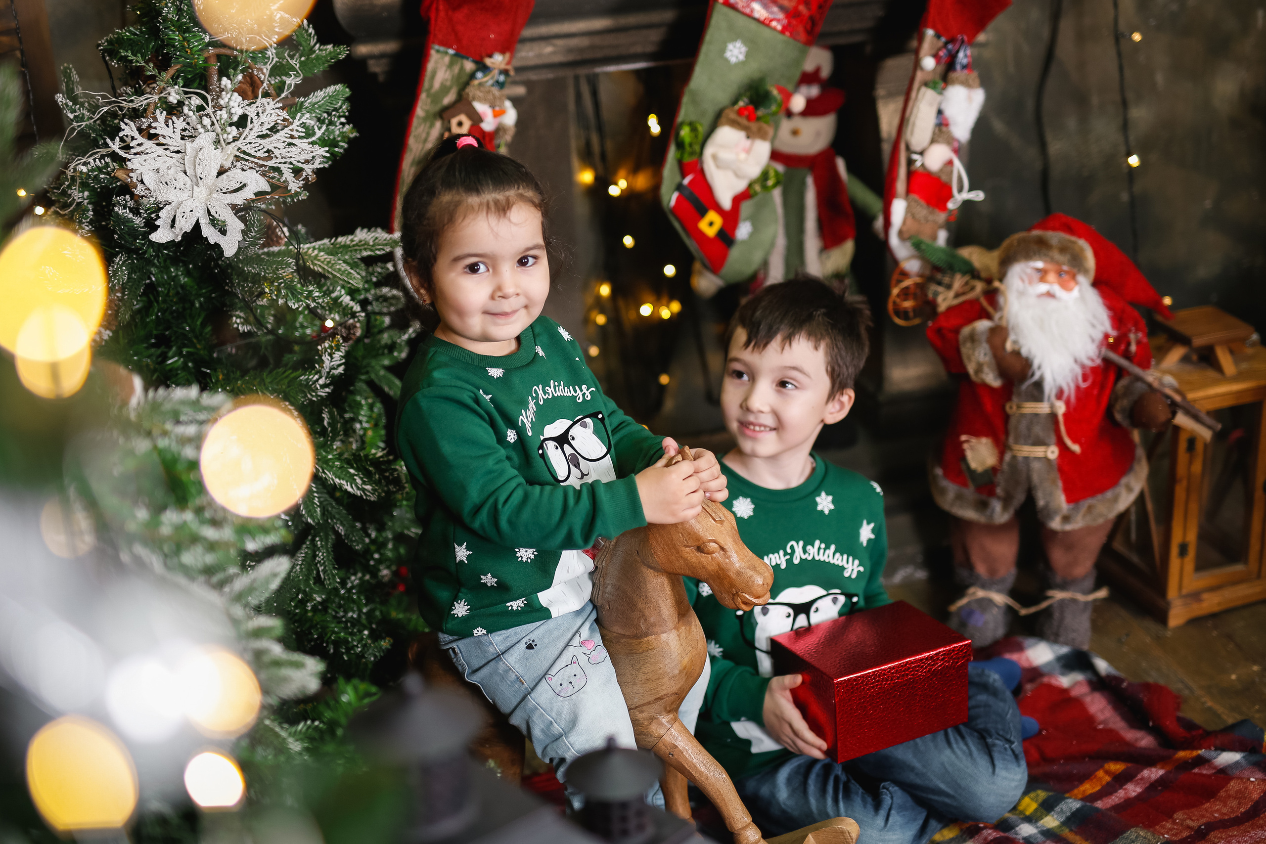 Новогодняя фотосессия в студии. Семейный фотограф Алёна Шаталова