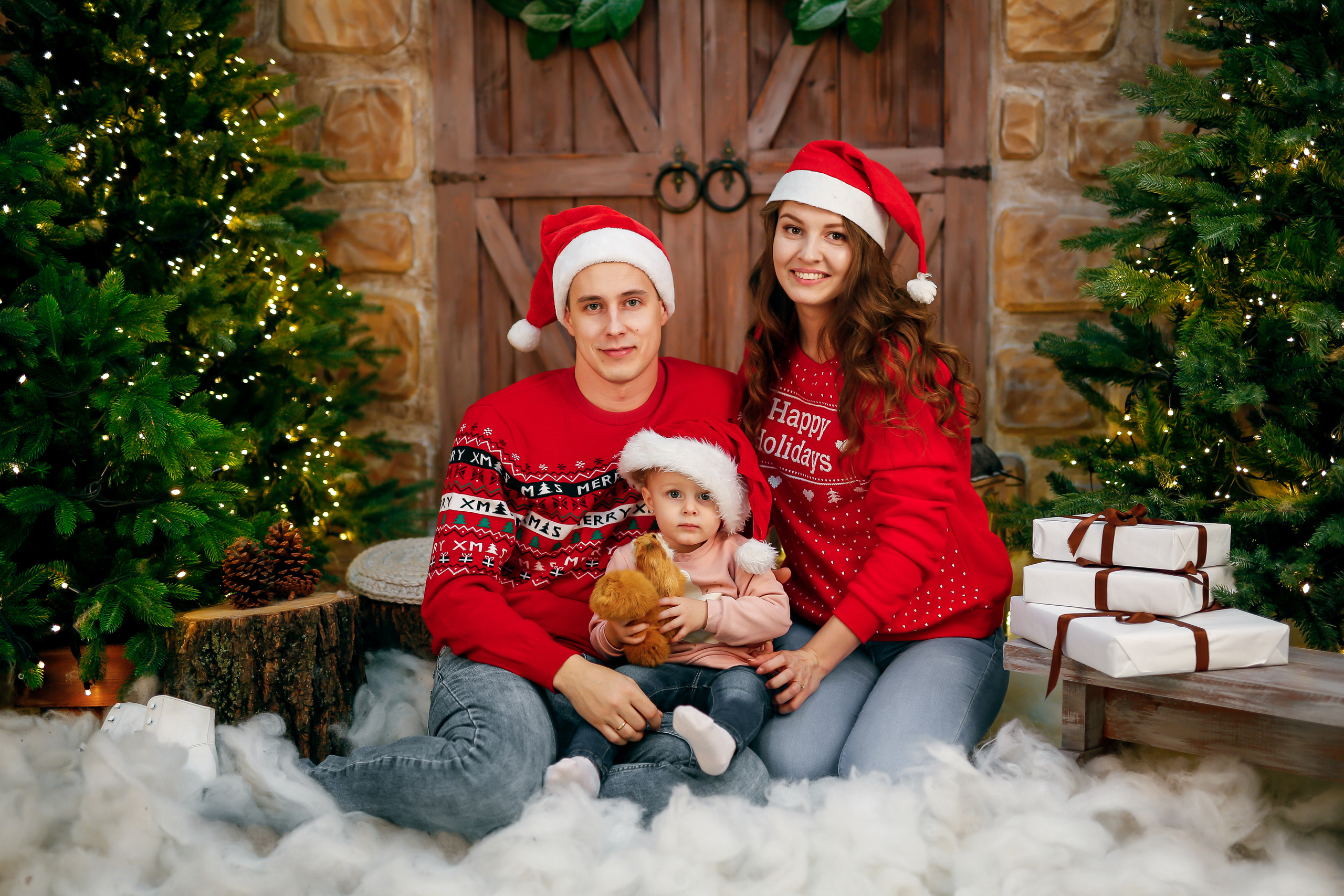 Новогодний фотосет в студии. Семейный фотограф Алёна Шаталова