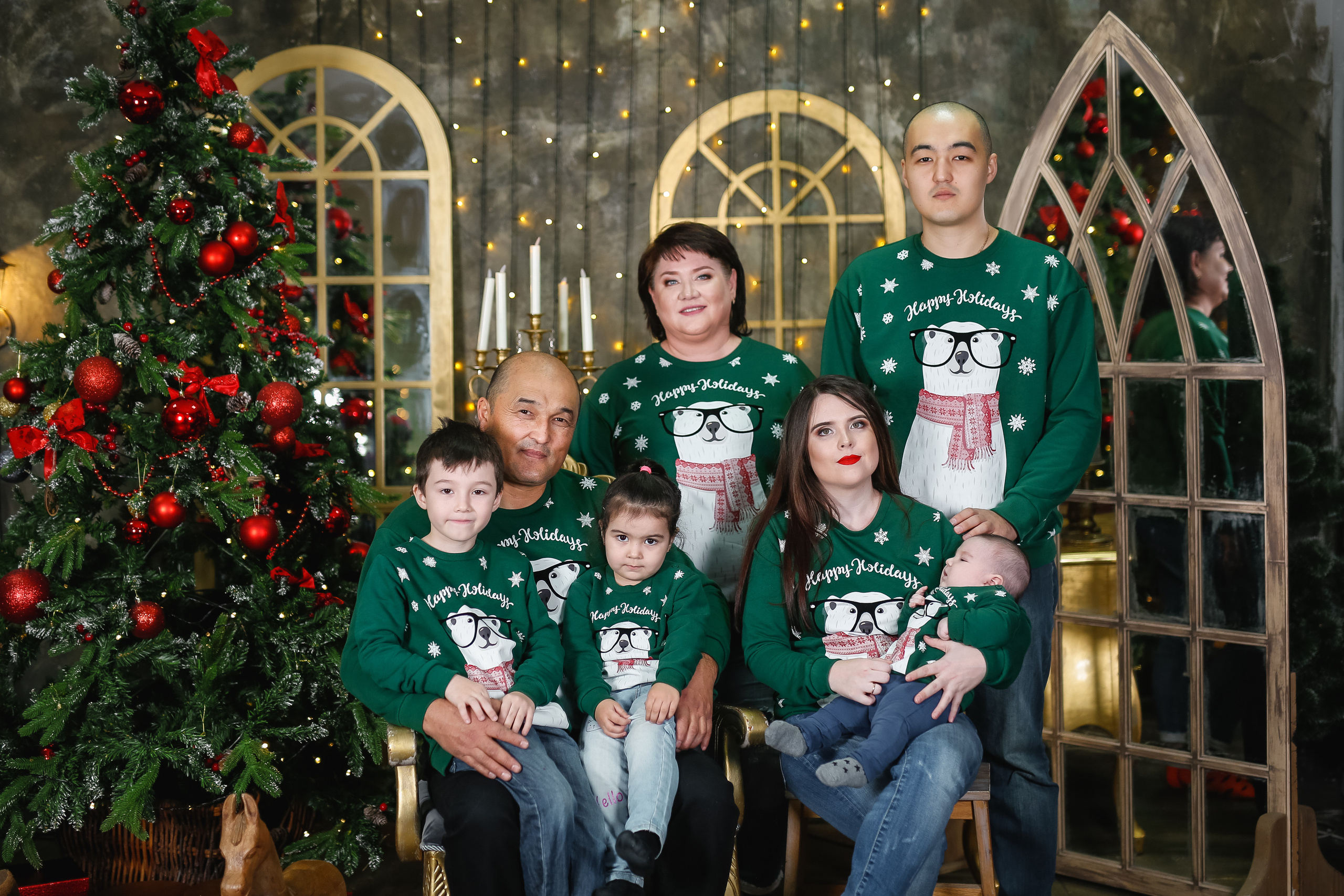 Новогодняя фотосессия в студии. Семейный фотограф Алёна Шаталова