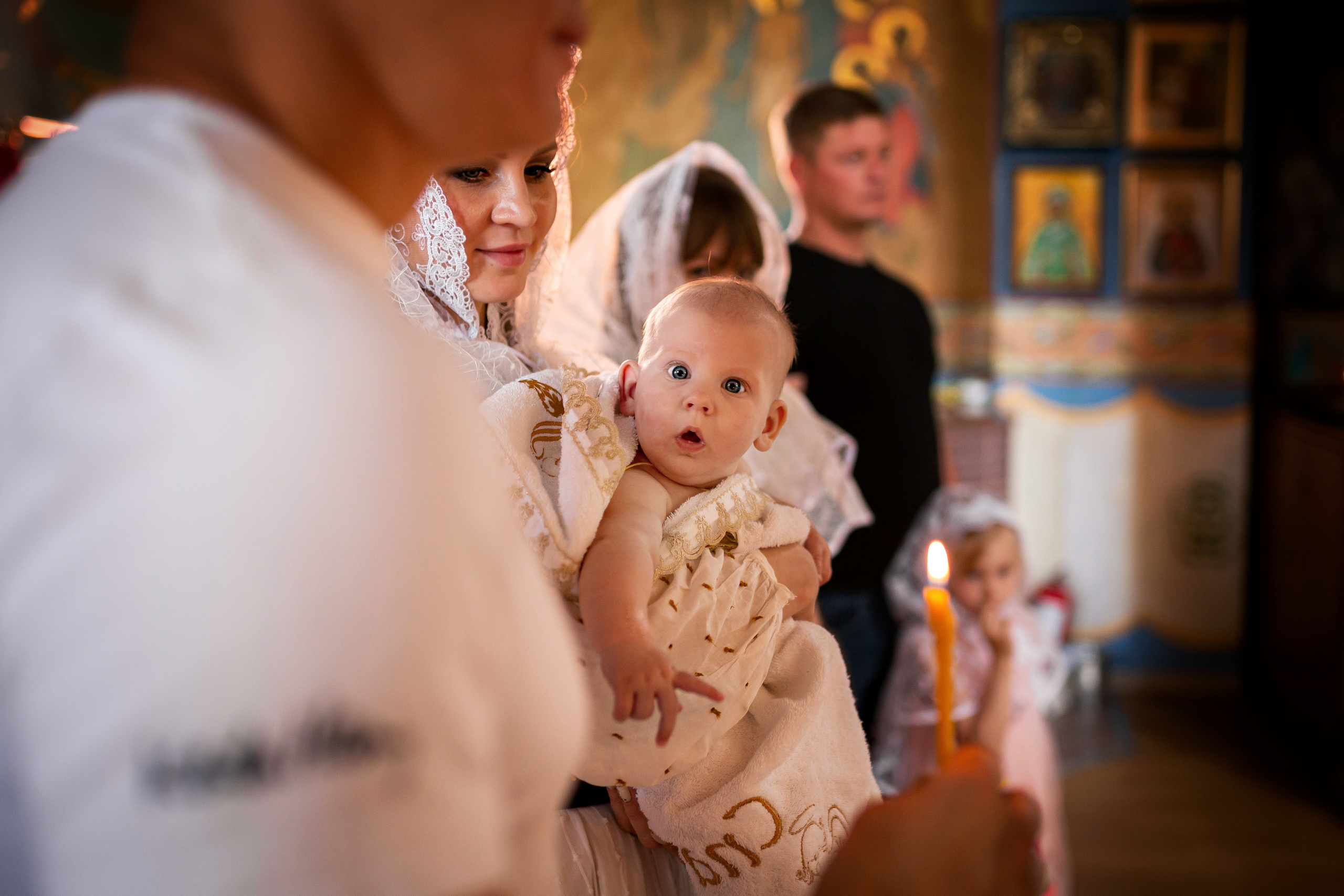 Анастасия. Крещение дочери. Отбасылық фотограф Алена Шаталова