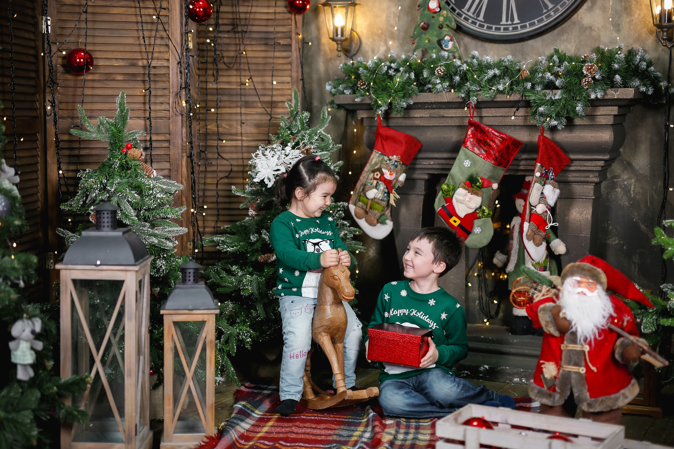 Новогодняя фотосессия в студии. Семейный фотограф Алёна Шаталова