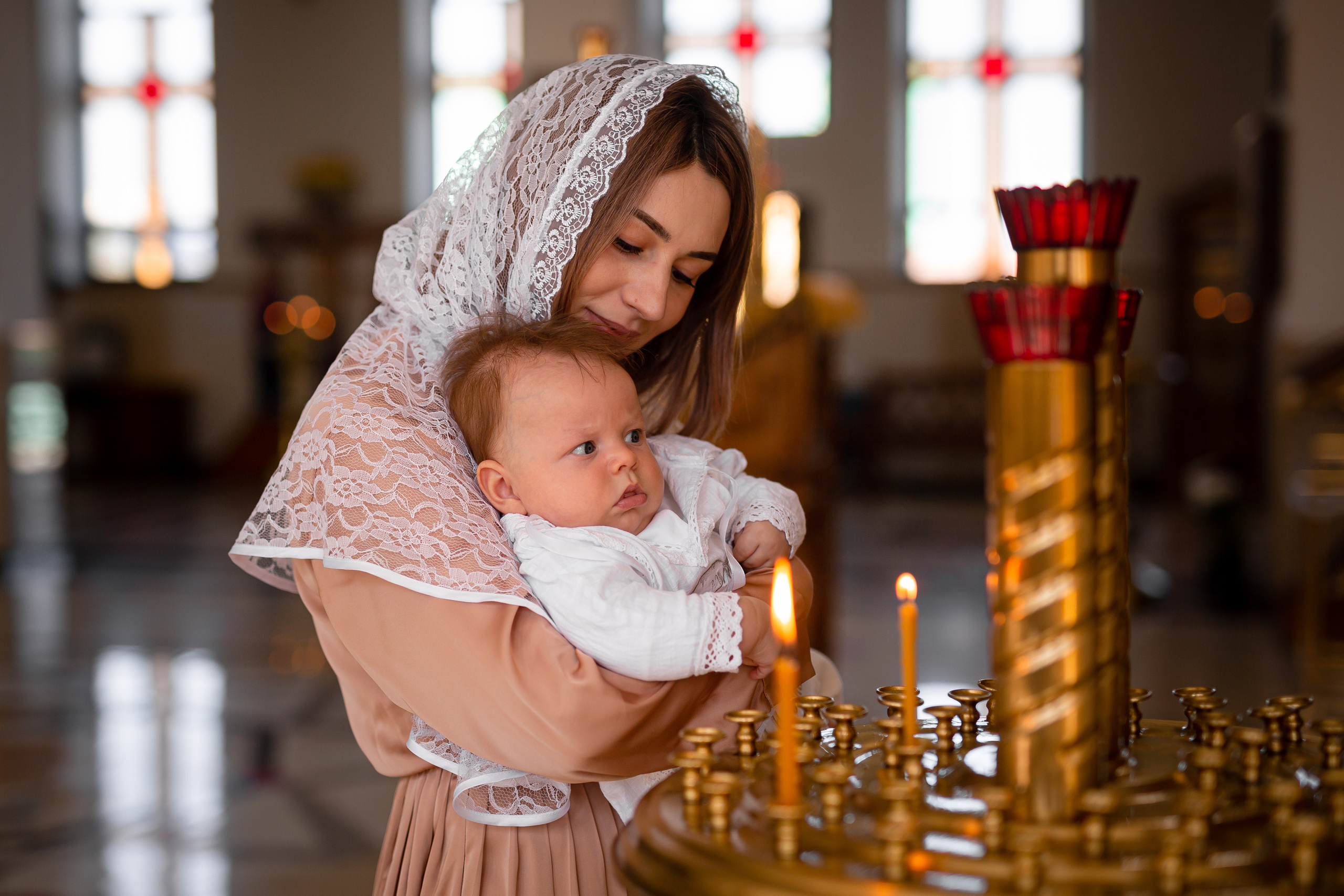 Виктория. Крещение сына. Отбасылық фотограф Алена Шаталова