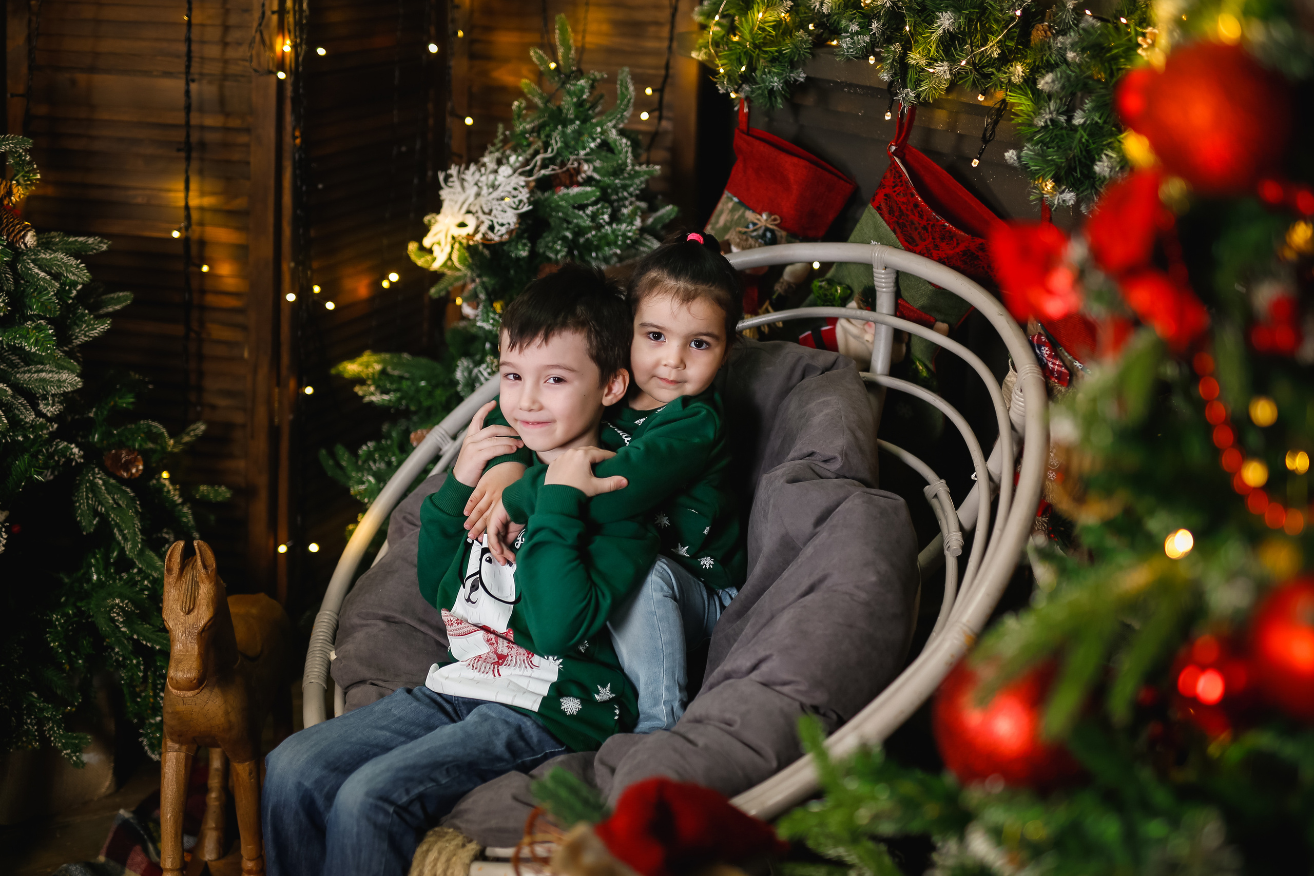 Новогодняя фотосессия в студии. Семейный фотограф Алёна Шаталова