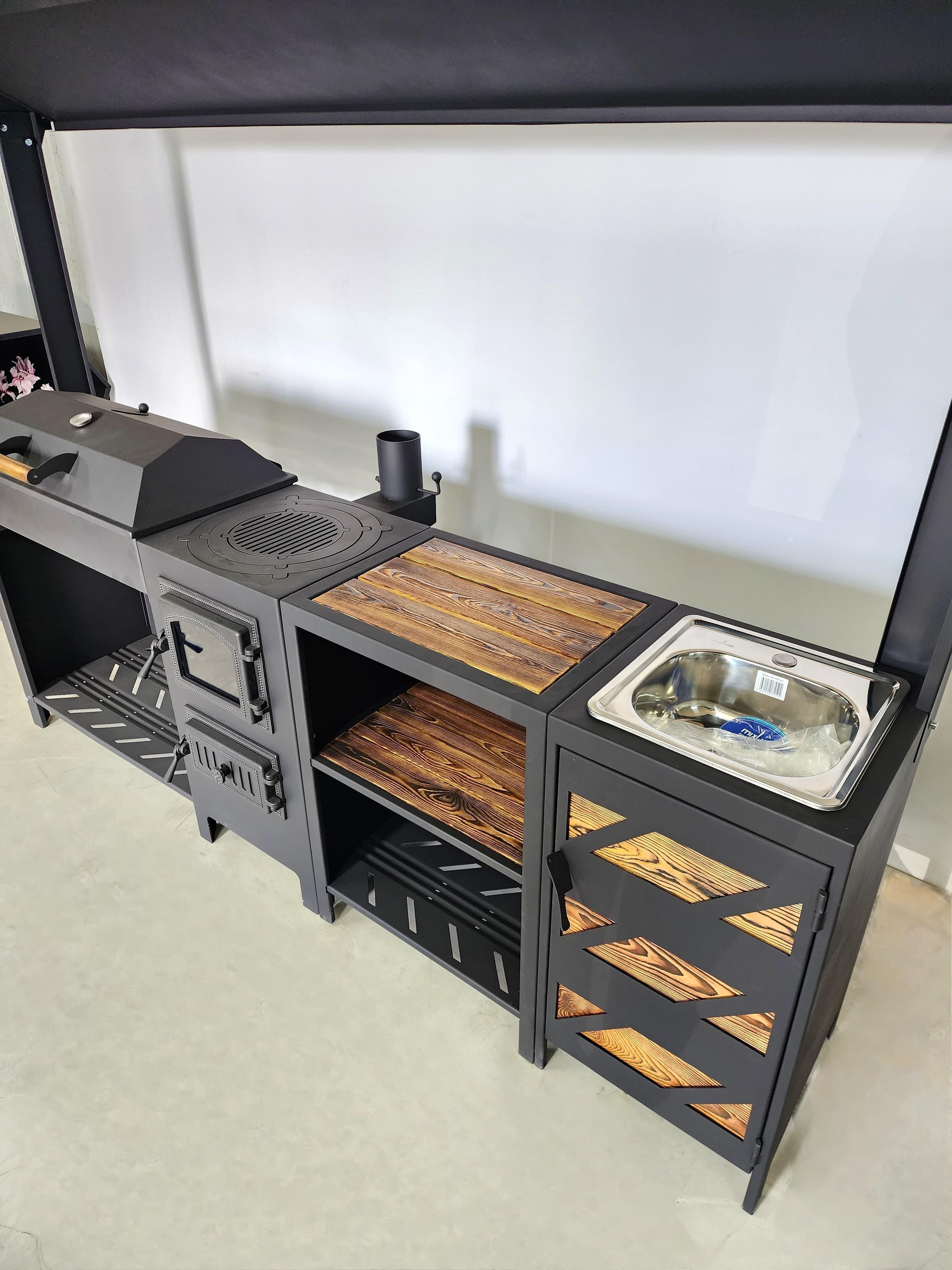 Джета полная комплектация с мойкой. Купить / заказать мангал для дома в Краснодаре от производителя «Мангал Мастер»