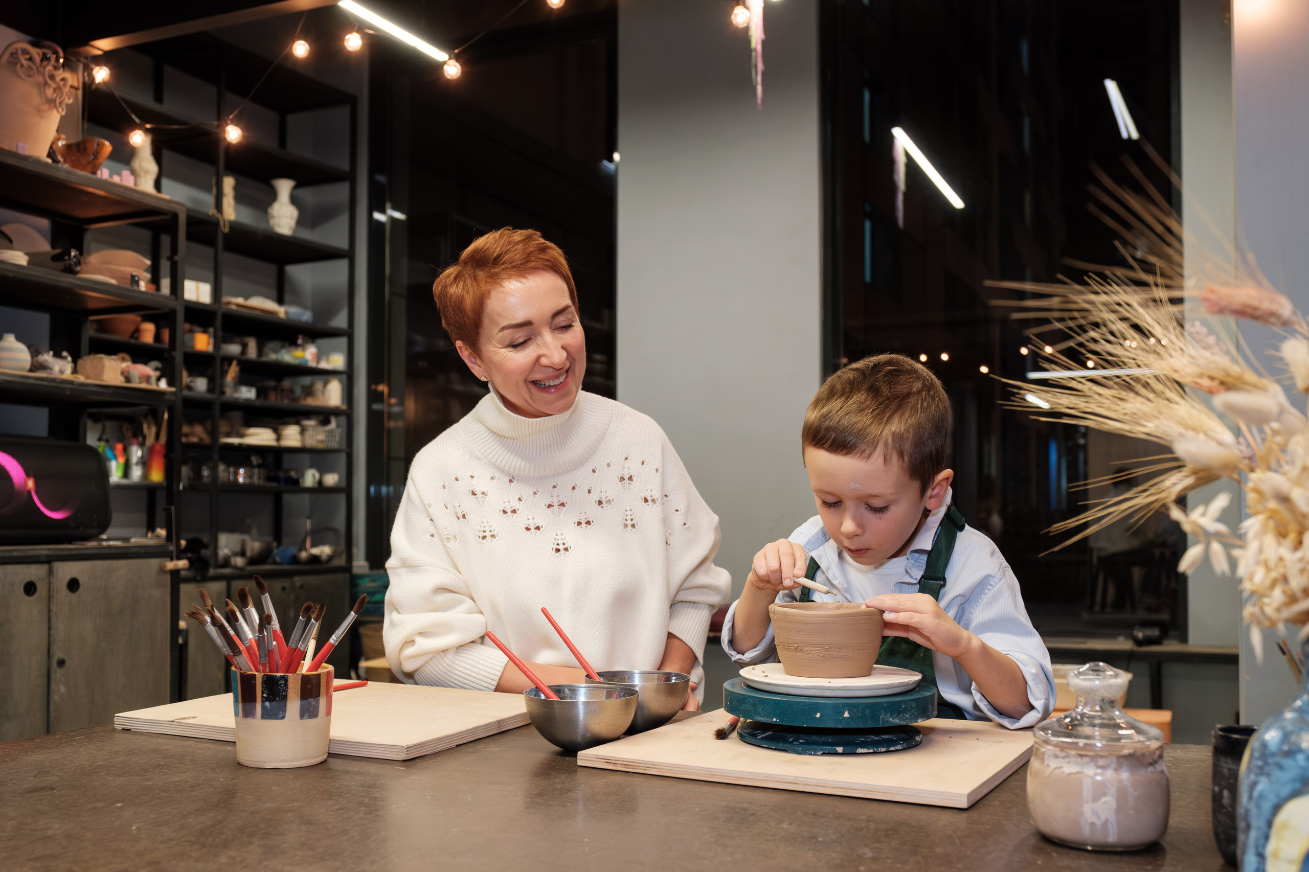 День рождения в студии керамики. Семейный и детский фотограф в Москве Светлана Потемкина