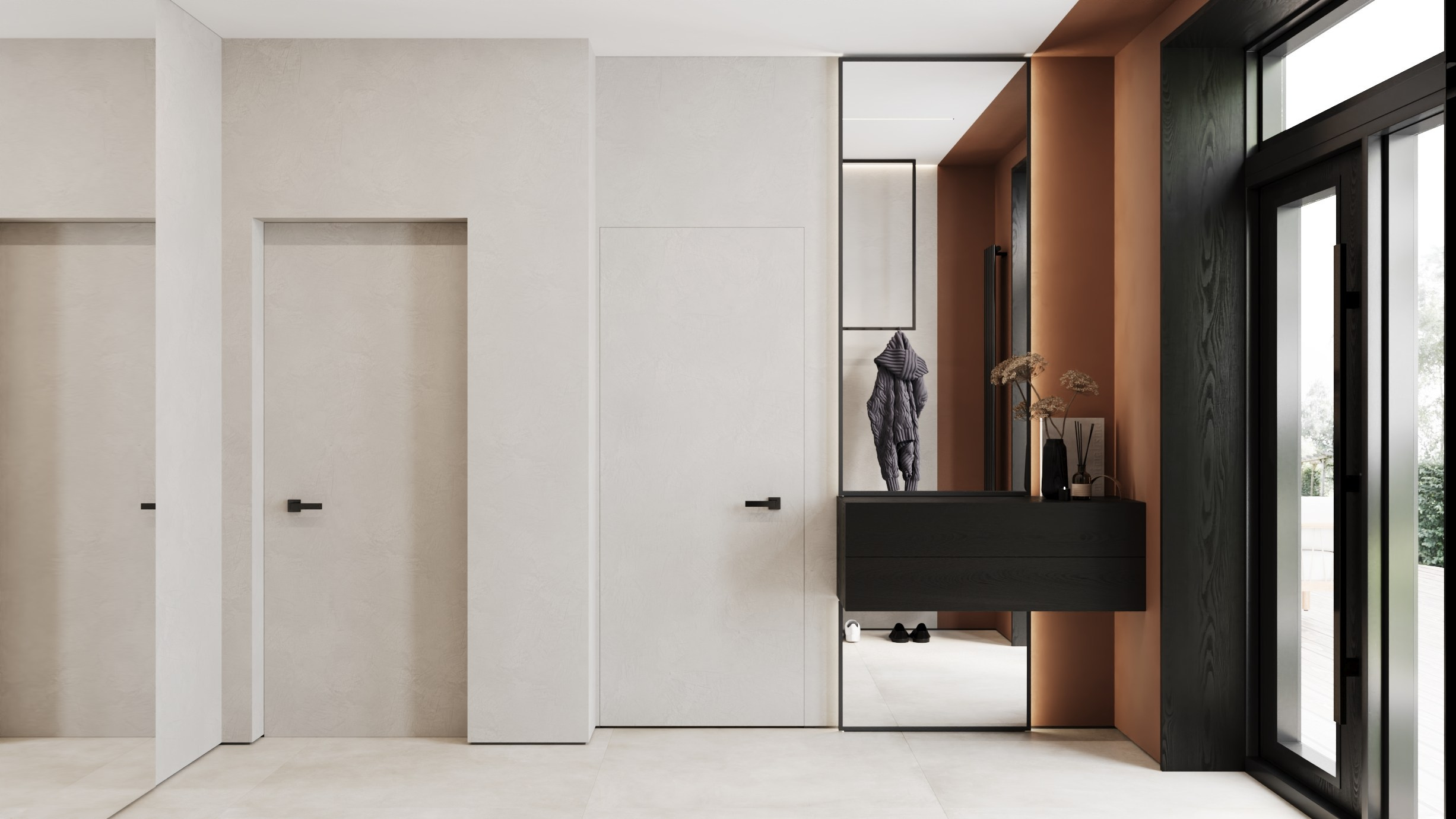 Проект коттеджа в стиле теплый минимализм. Дизайнер интерьера Липатов Никита. Москва