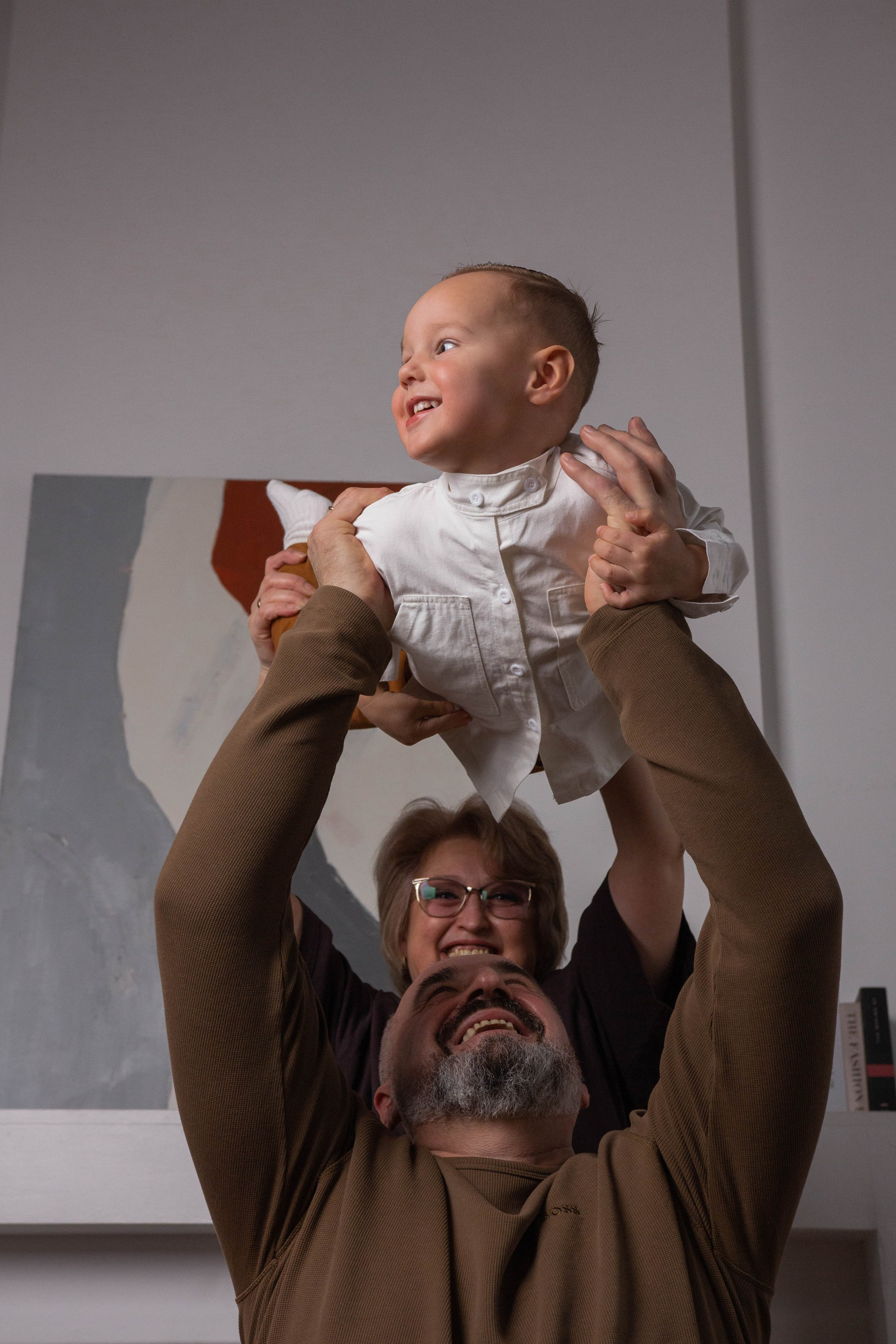 внук с дедушкой