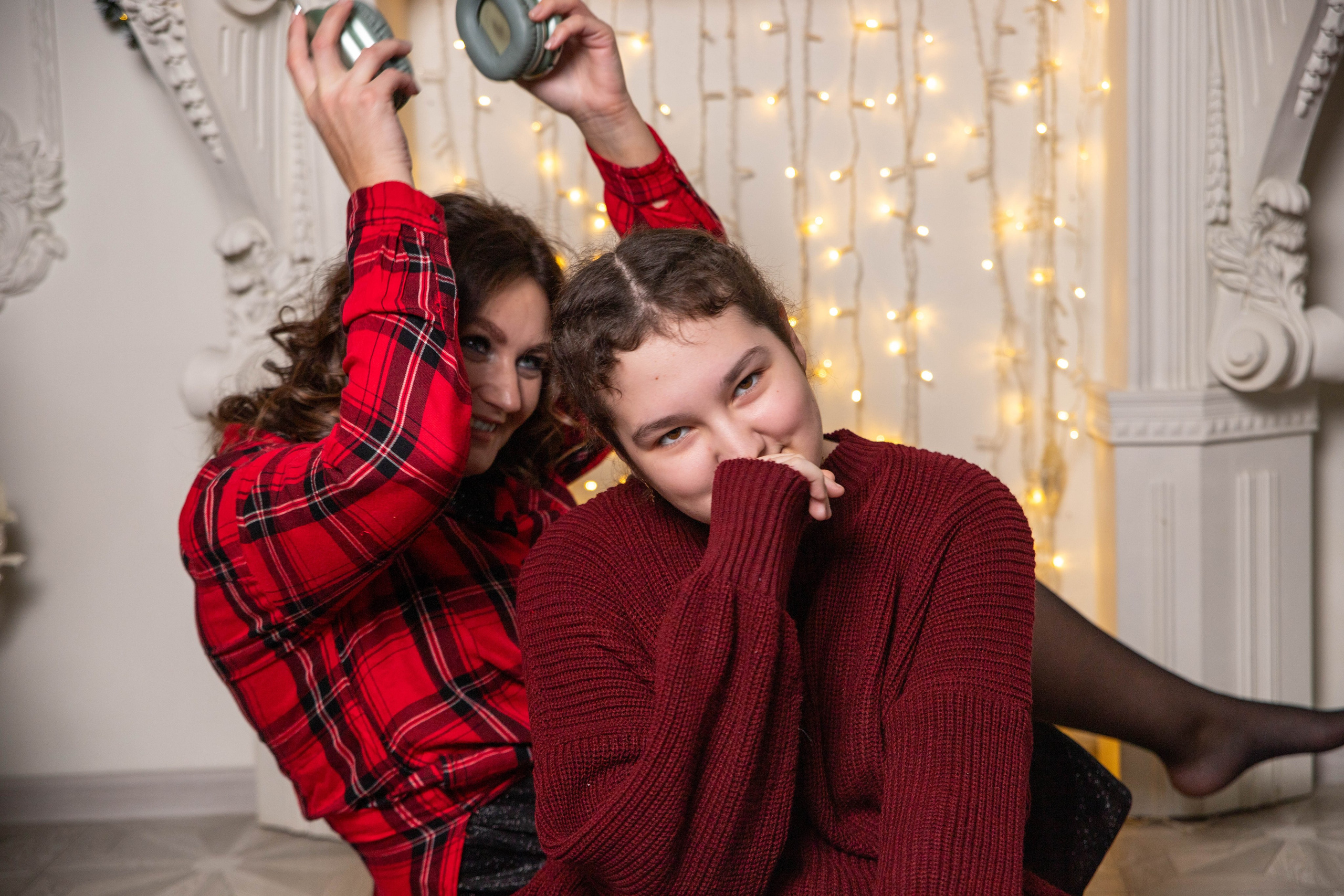 Новогодняя (студия). Алена и дети. Фотограф Лапочкина Татьяна