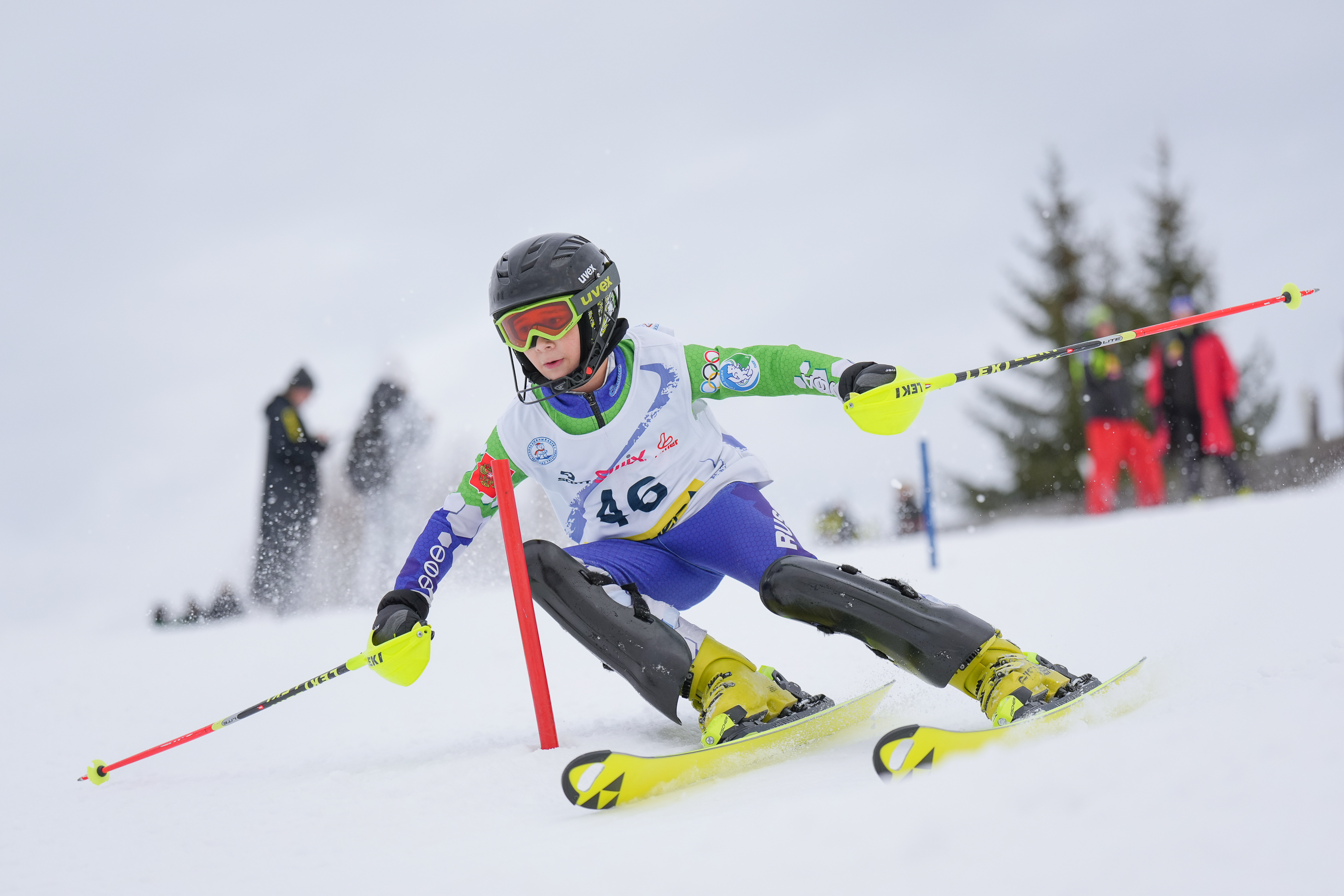 SL (Slalom) - Слалом. Соревнования по горнолыжному спорту. Московская область, Шуколово