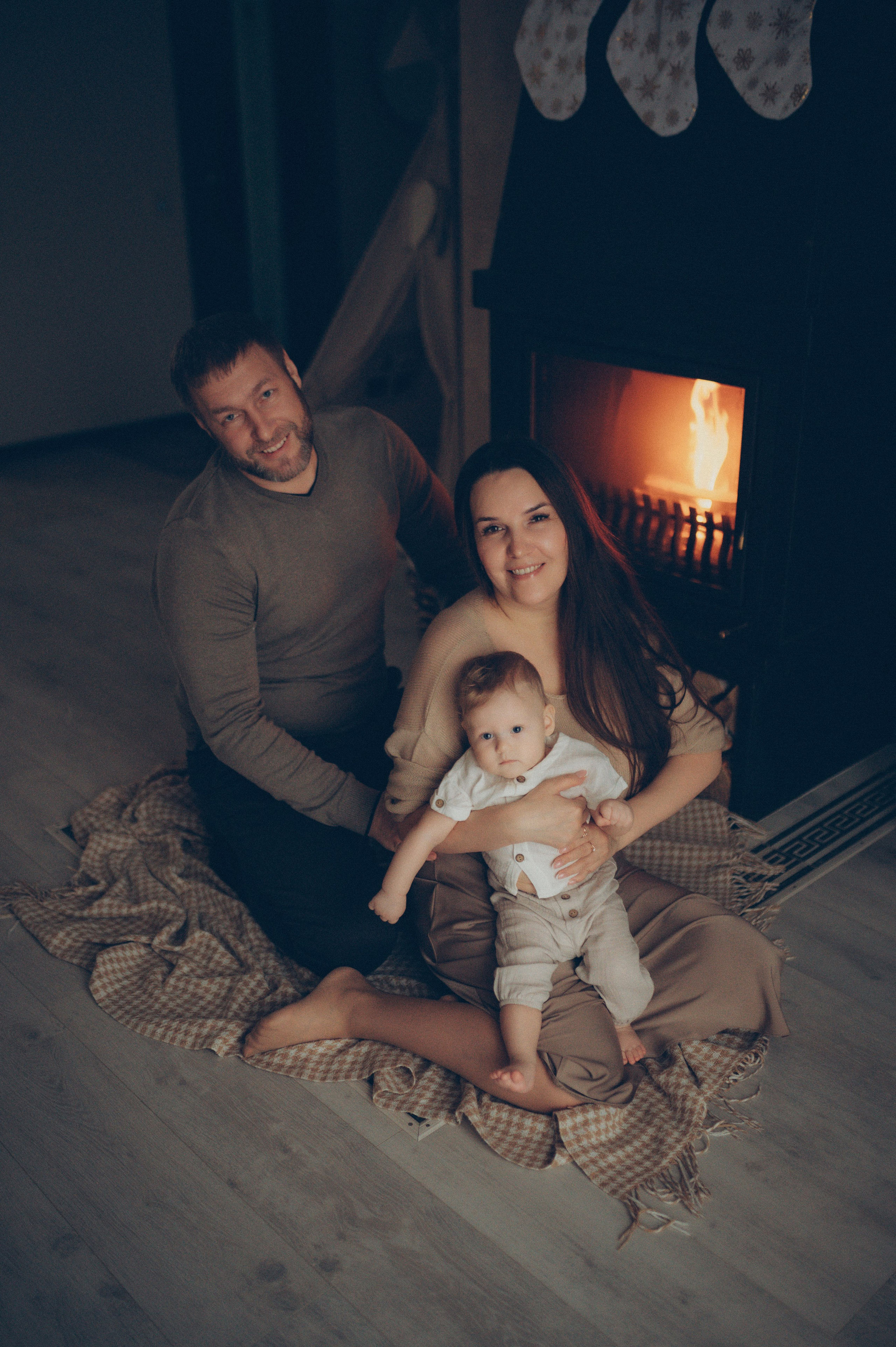 Лева, Жанна и Владимир (новогодняя домашняя). Фотограф, г. Лесной Свердловской области