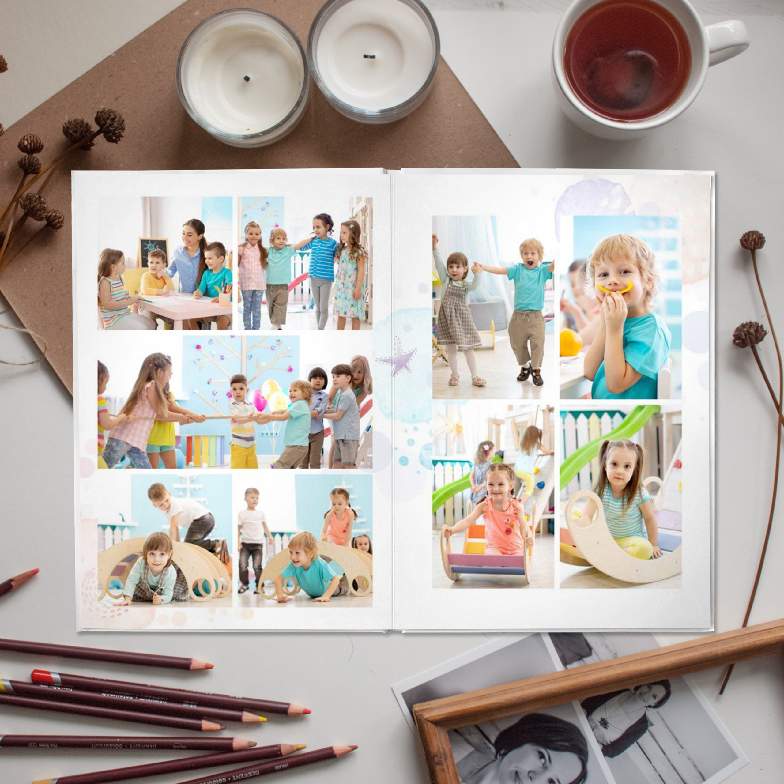 Альбом детского сада (4 разворота) ШАРИКИ. ФОТОГРАФ ВЫПУСКНЫХ АЛЬБОМОВ в Краснодаре Ворчик Татьяна