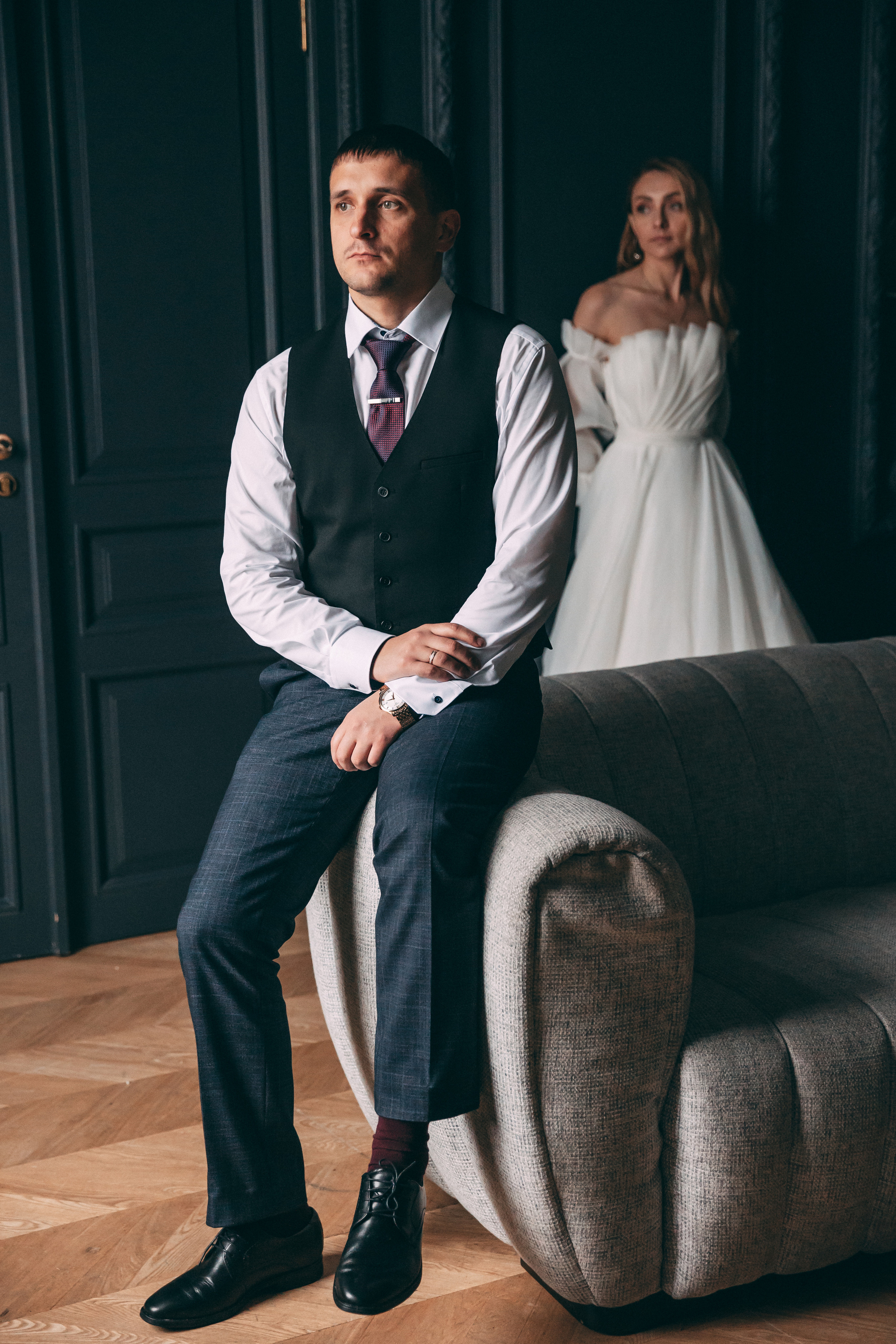 Андрей и Наташа (сборы, загс в Пушкине, прогулка, студия). Семейный фотограф в Санкт-Петербурге Алиса Мохова