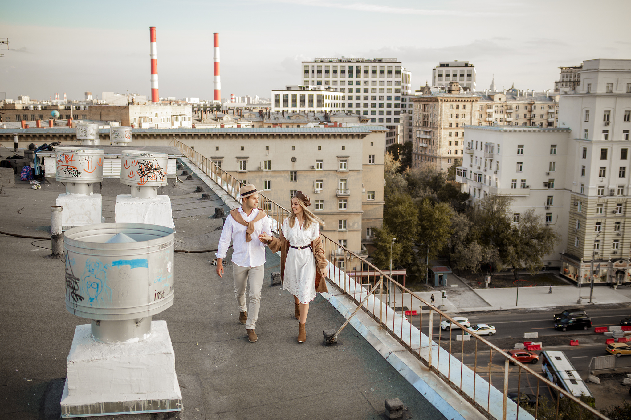 Катя и Костя на крыше. Семейный фотограф в Москве Марина Петра