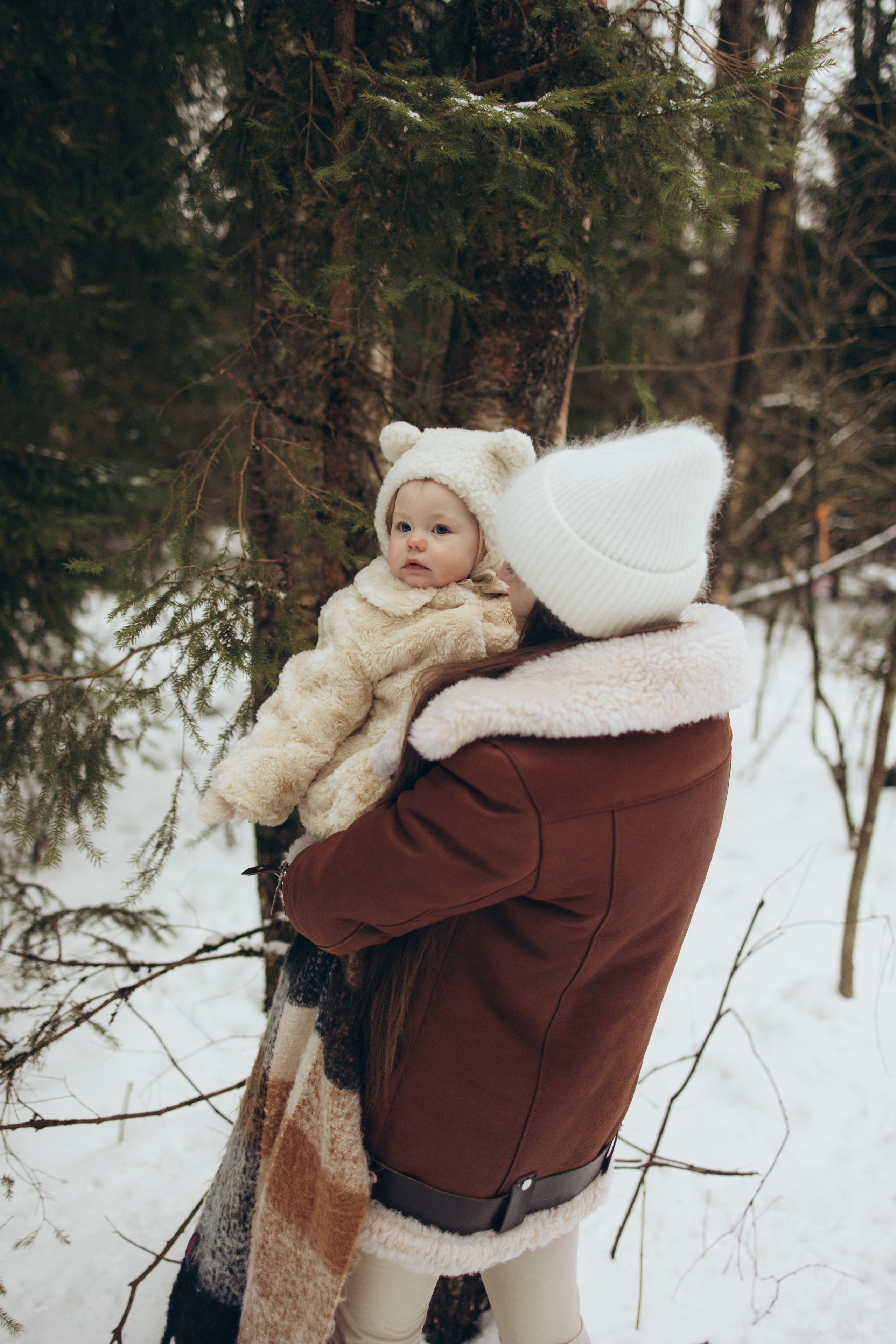Снежный лес. Семейный фотограф в Москве Виктория Ястребинская