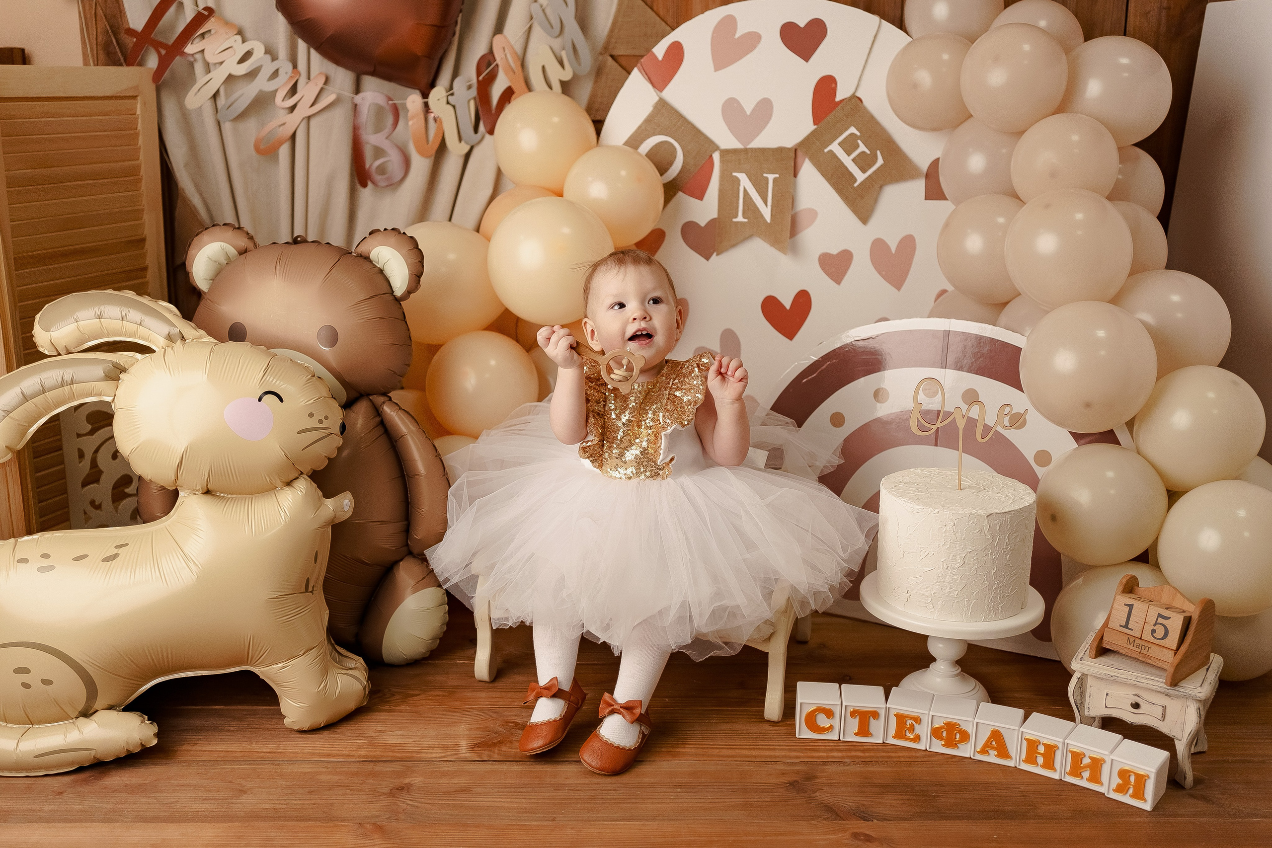 Шары к тарифу «годик эксклюзив». Фотограф новорожденных в г. Павлово Беспалова Екатерина